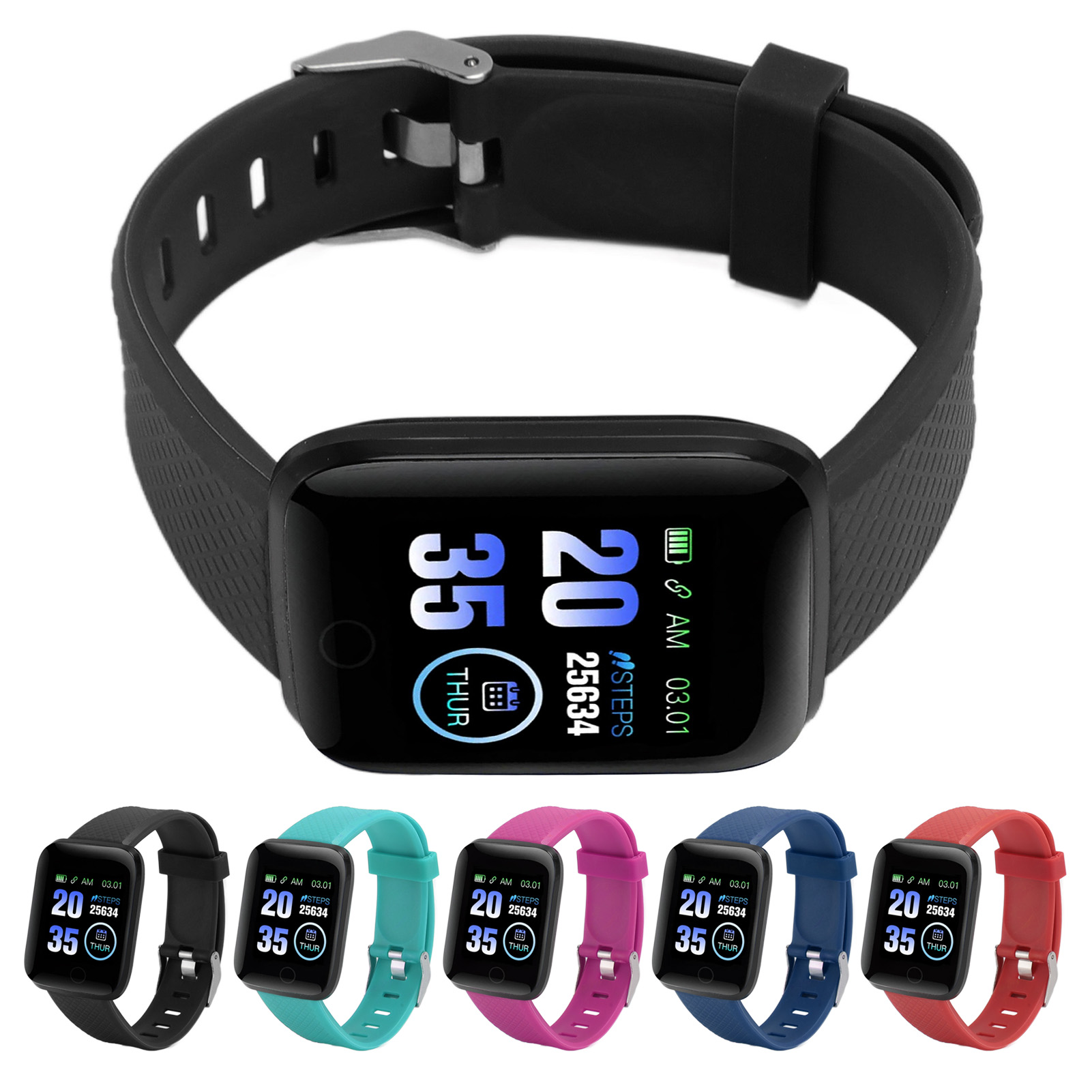 116 Plus Watch 1.3in TFT Color Screen Sports Watch With BT Message Reminder UK - Zdjęcie 30 z 39