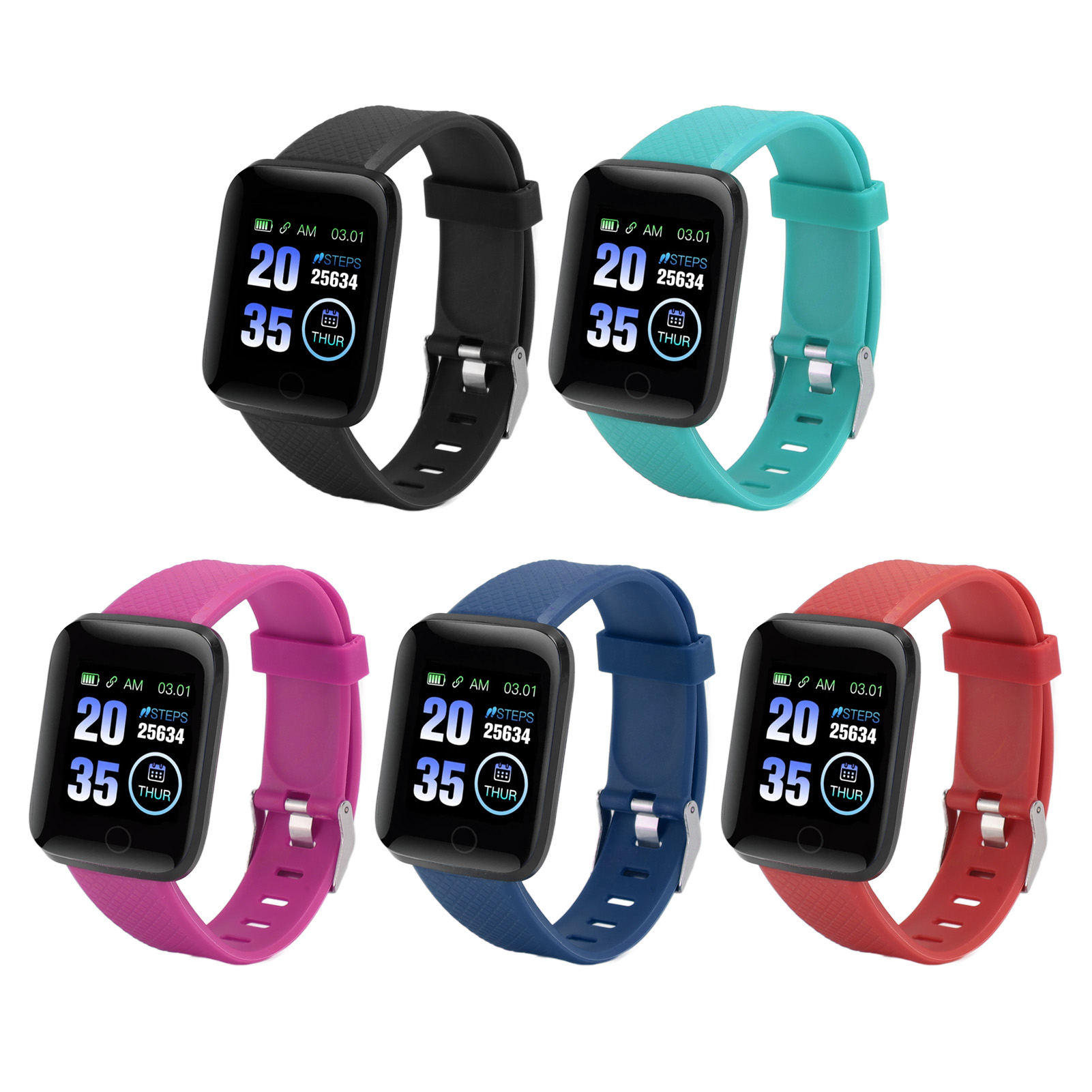 116 Plus Watch 1.3in TFT Color Screen Sports Watch With BT Message Reminder UK - Zdjęcie 36 z 39