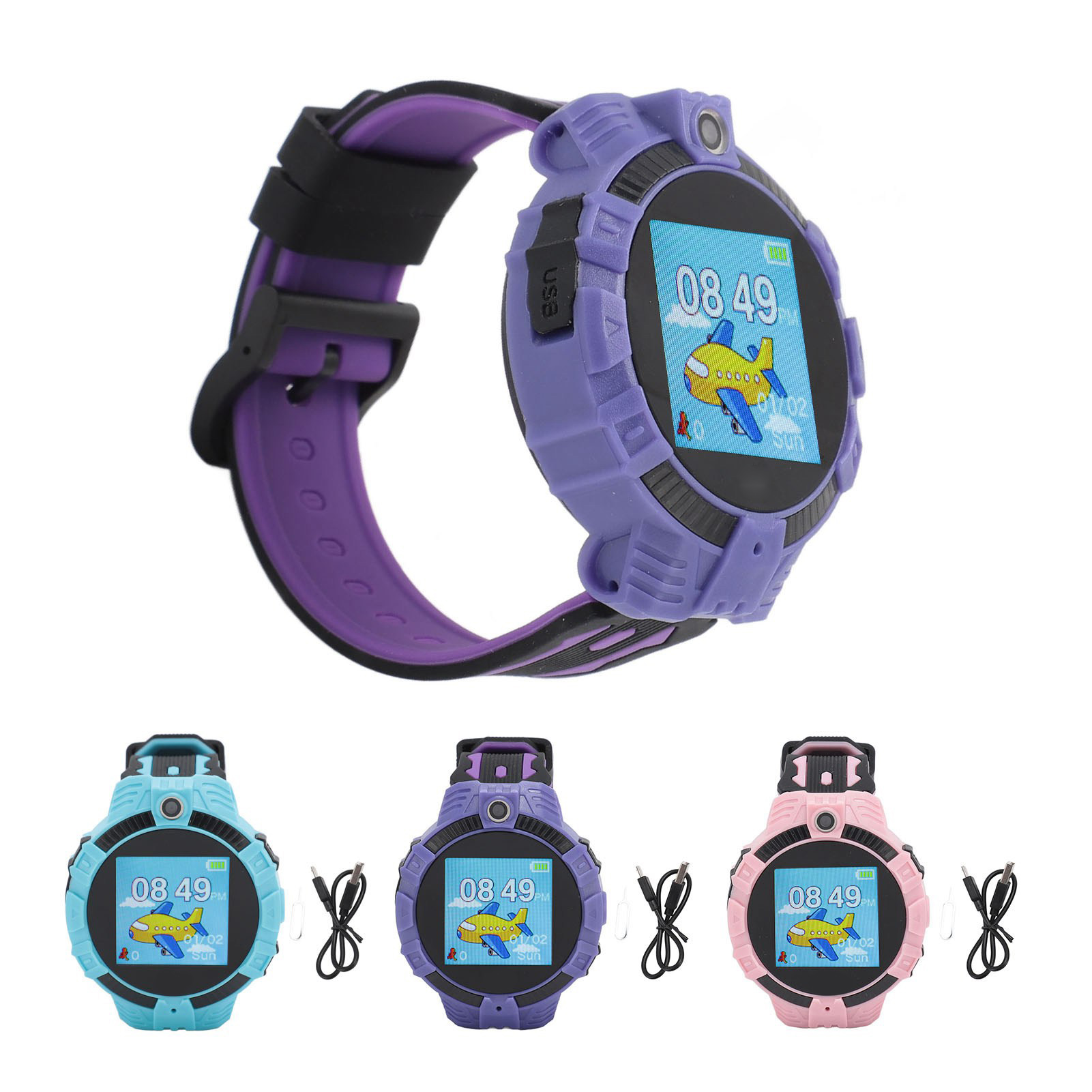 Smartwatch dziecięcy 1,3 cala IP67 Wodoodporna wielofunkcyjna kamera HD Zegarek dziecięcy Wi FY - Zdjęcie 31 z 31