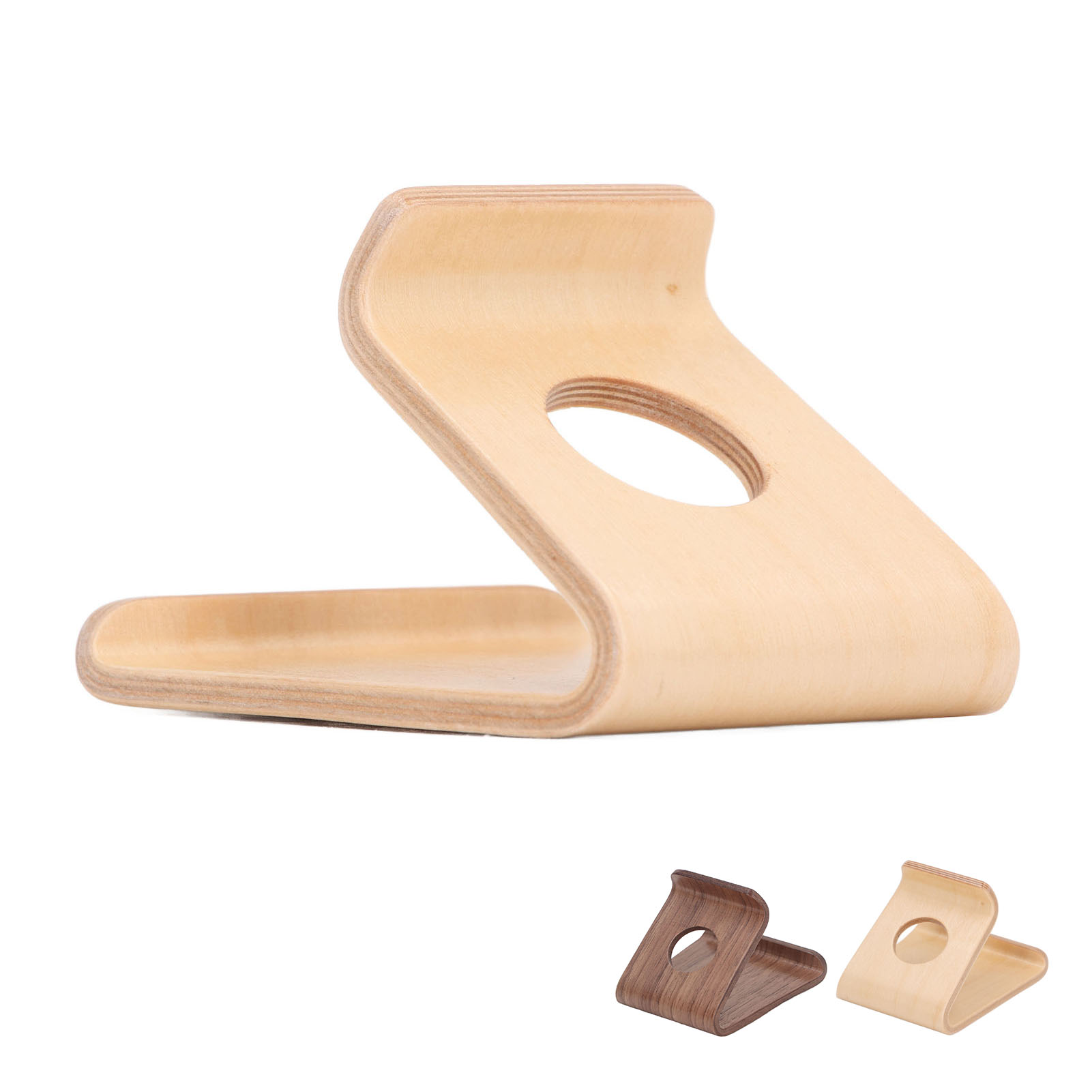 Wooden Phone Stand Waterproof Ergonomic Integrated Wood Tablet Holder With T DE - Picture 15 of 18
