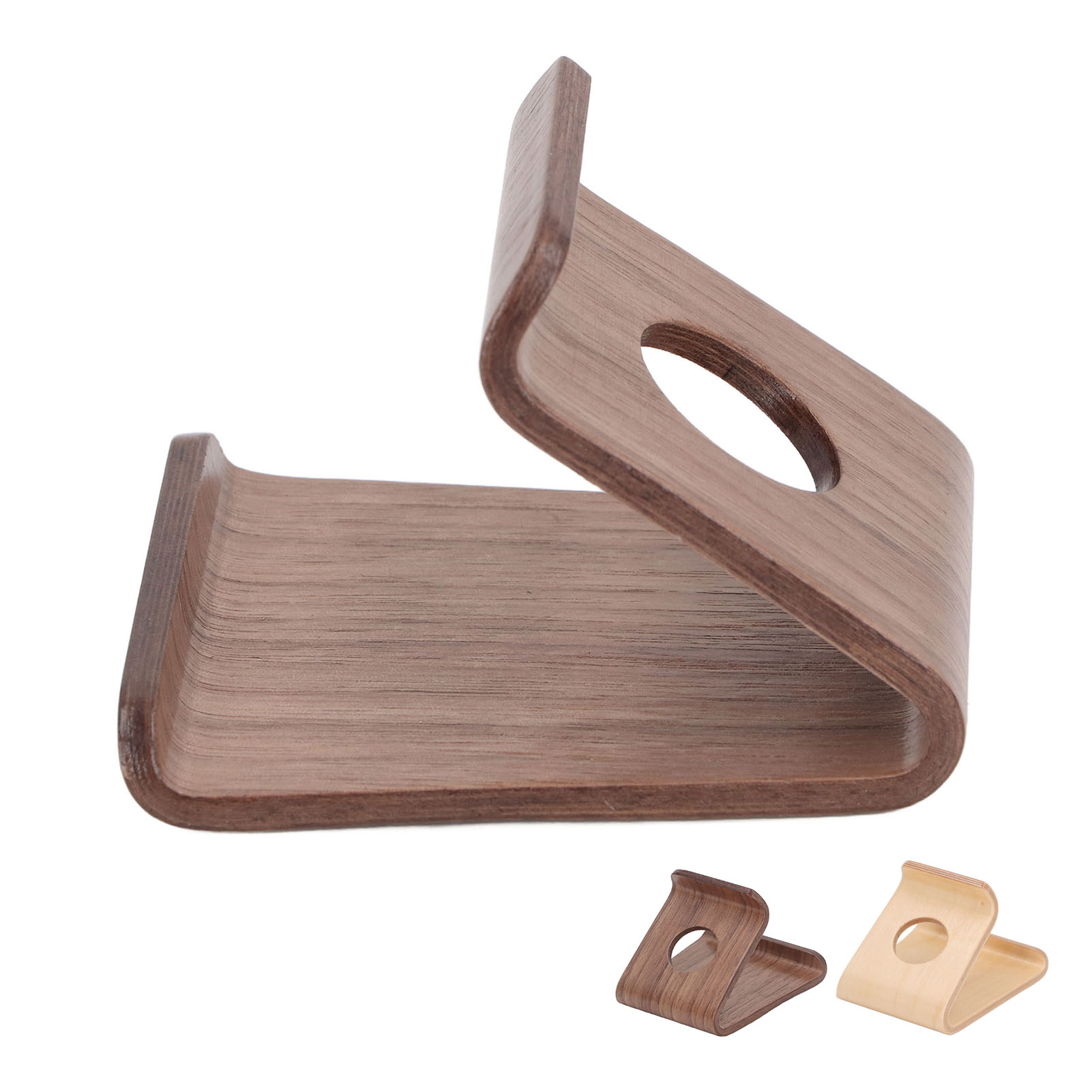 Wooden Phone Stand Waterproof Ergonomic Integrated Wood Tablet Holder With TP CB - Afbeelding 28 van 29
