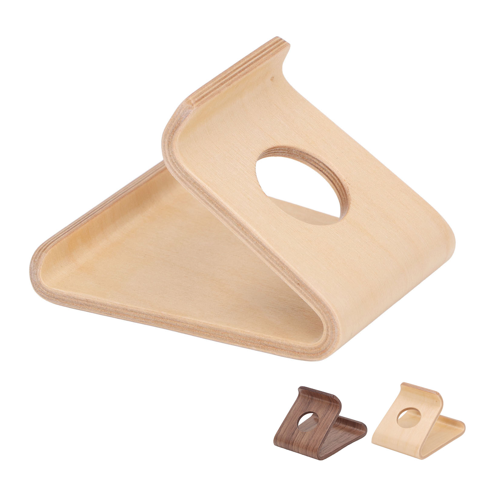 Wooden Phone Stand Waterproof Ergonomic Integrated Wood Tablet Holder With TP FY - Afbeelding 24 van 29