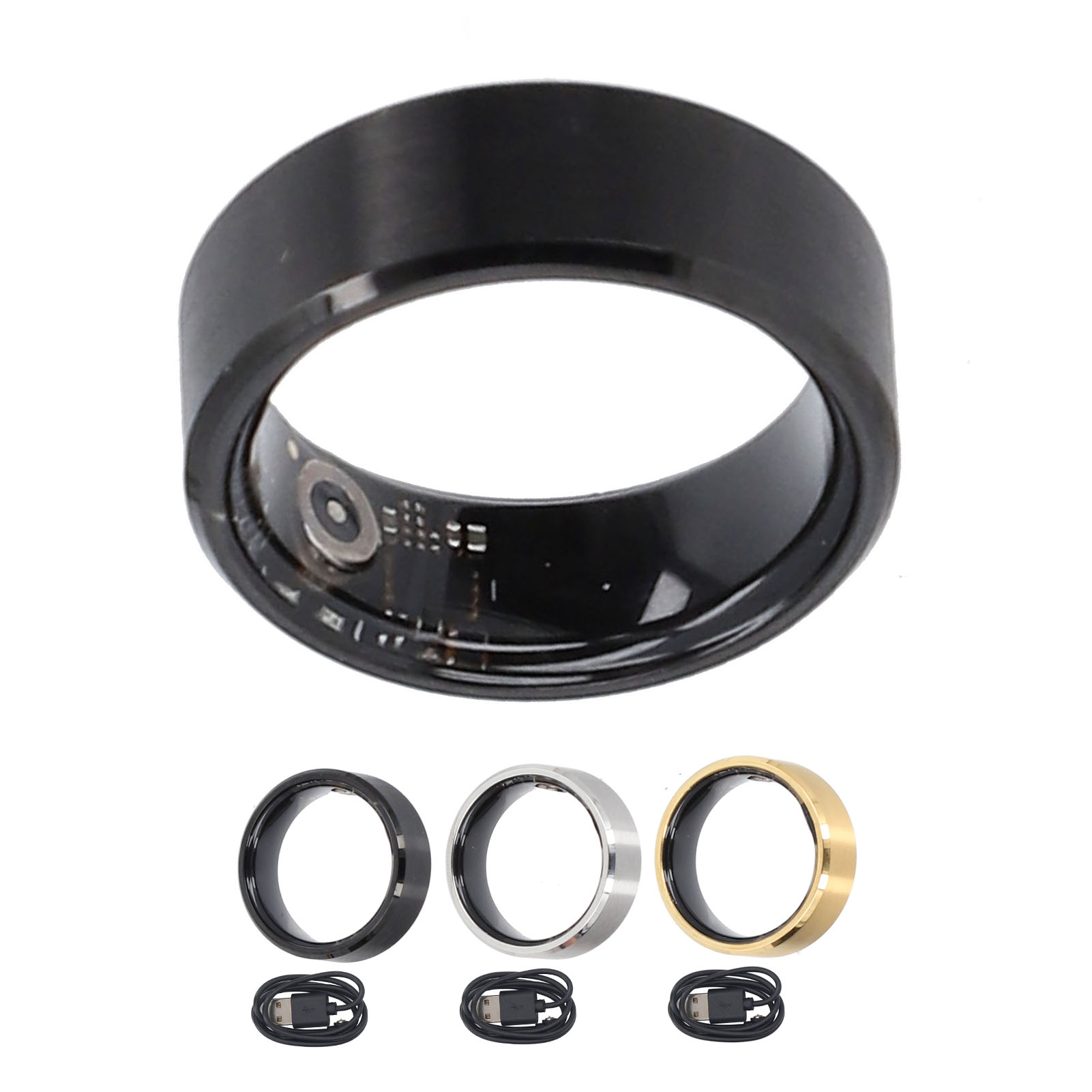 Smart Ring Health Tracker 50M Imperméable BLE 5.1 Batterie Rechargeable 18mAh S - Zdjęcie 16 z 21
