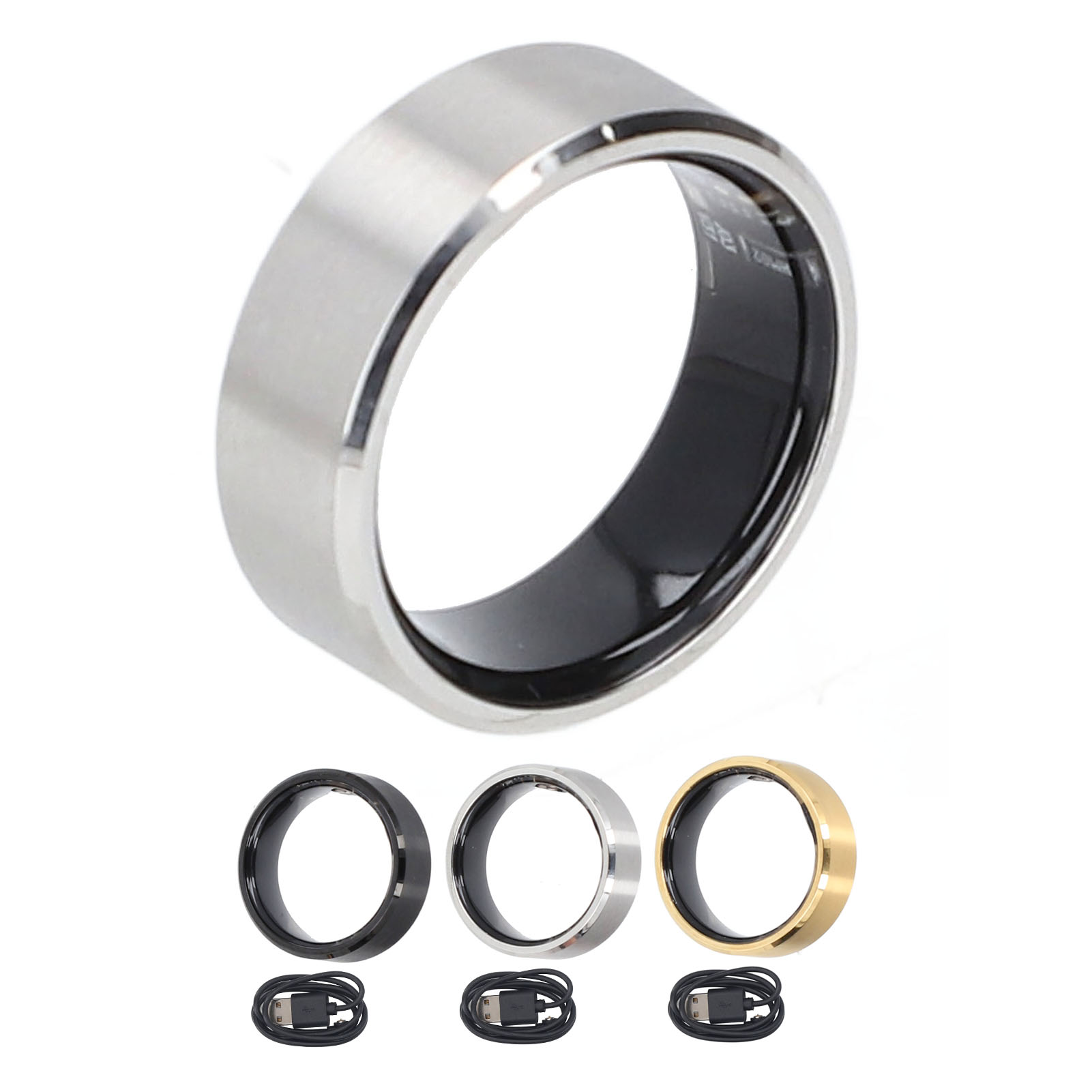 Smart Ring Health Tracker 50M Imperméable BLE 5.1 Batterie Rechargeable 18mAh S - Zdjęcie 14 z 21