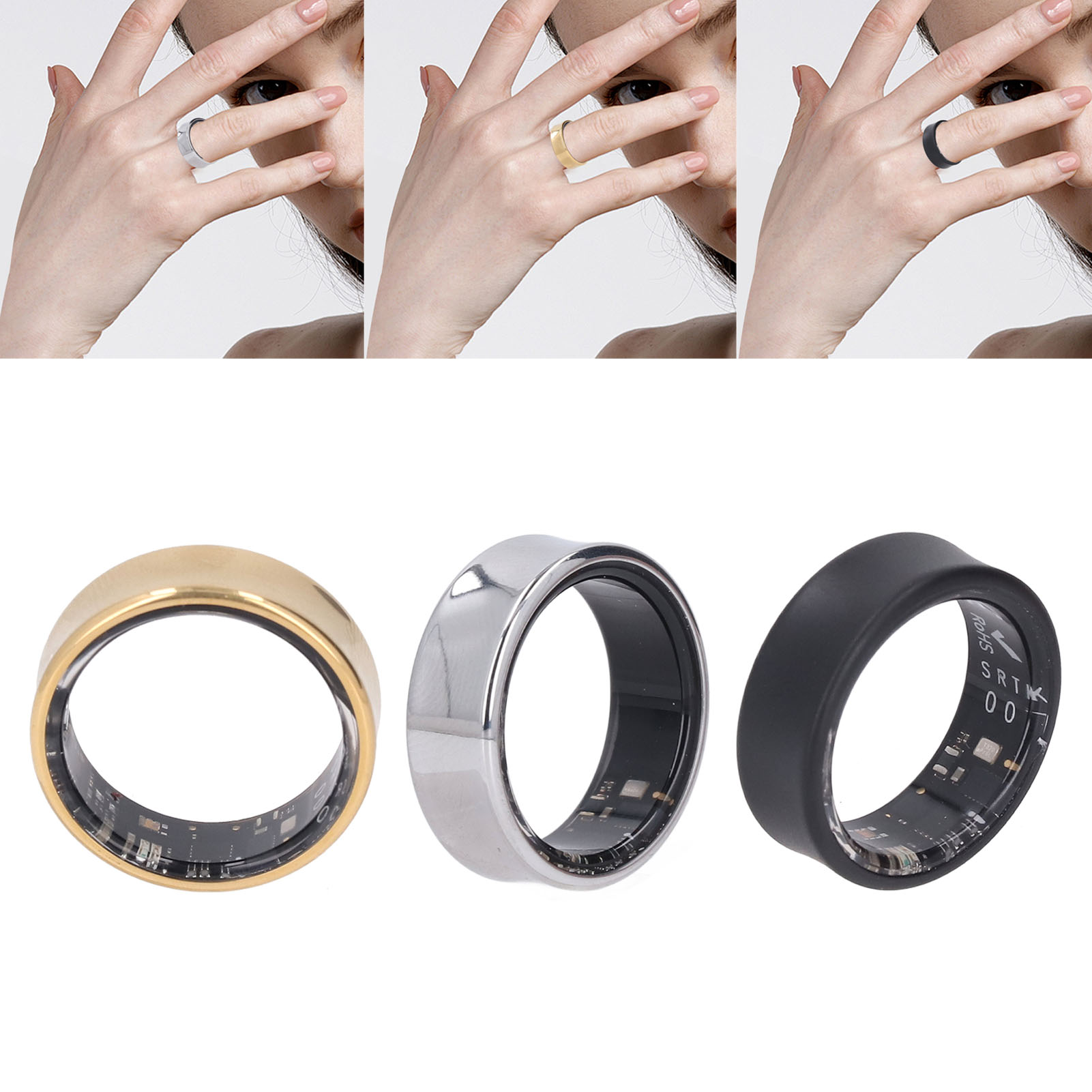 Smart Fitness Ring Alloy Photo Clicker Video Scrolling 50M Waterproo FY - Picture 27 of 76