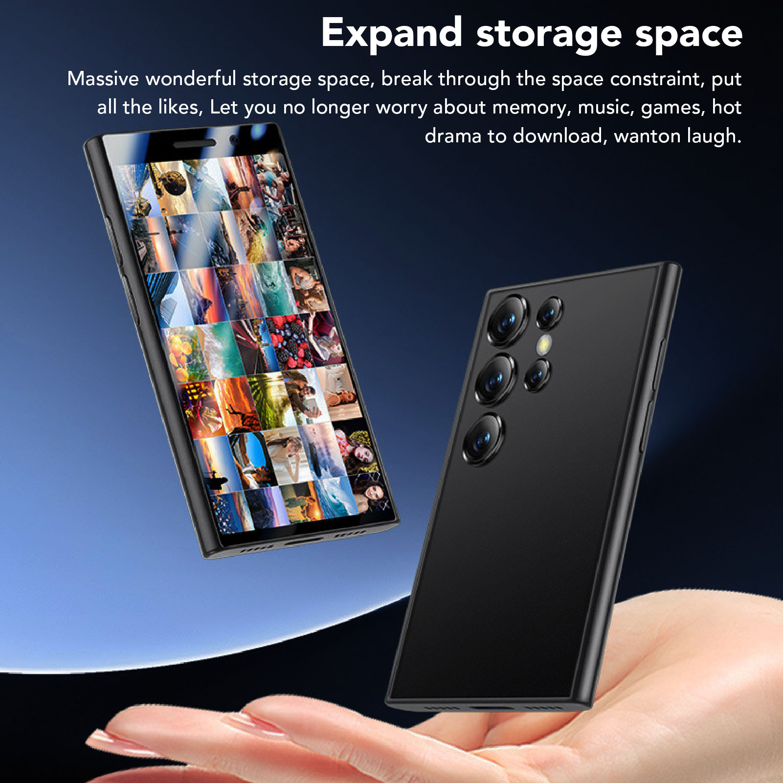 XS24Pro Small Smartphone 4G 2GB 16GB Dual SIM Dual Standby 2MP 6MP Camera 19 BEA - Picture 16 of 21