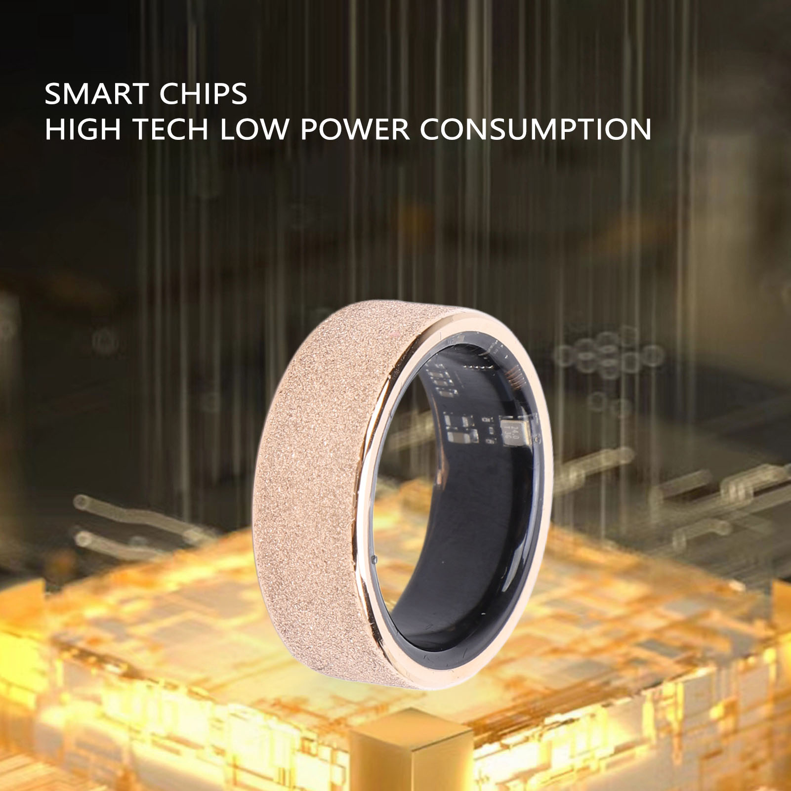 Smart Ring Resin IP68 Water Resistant Smart Ring Magnetic Fast Charging Sport FY - Zdjęcie 39 z 39