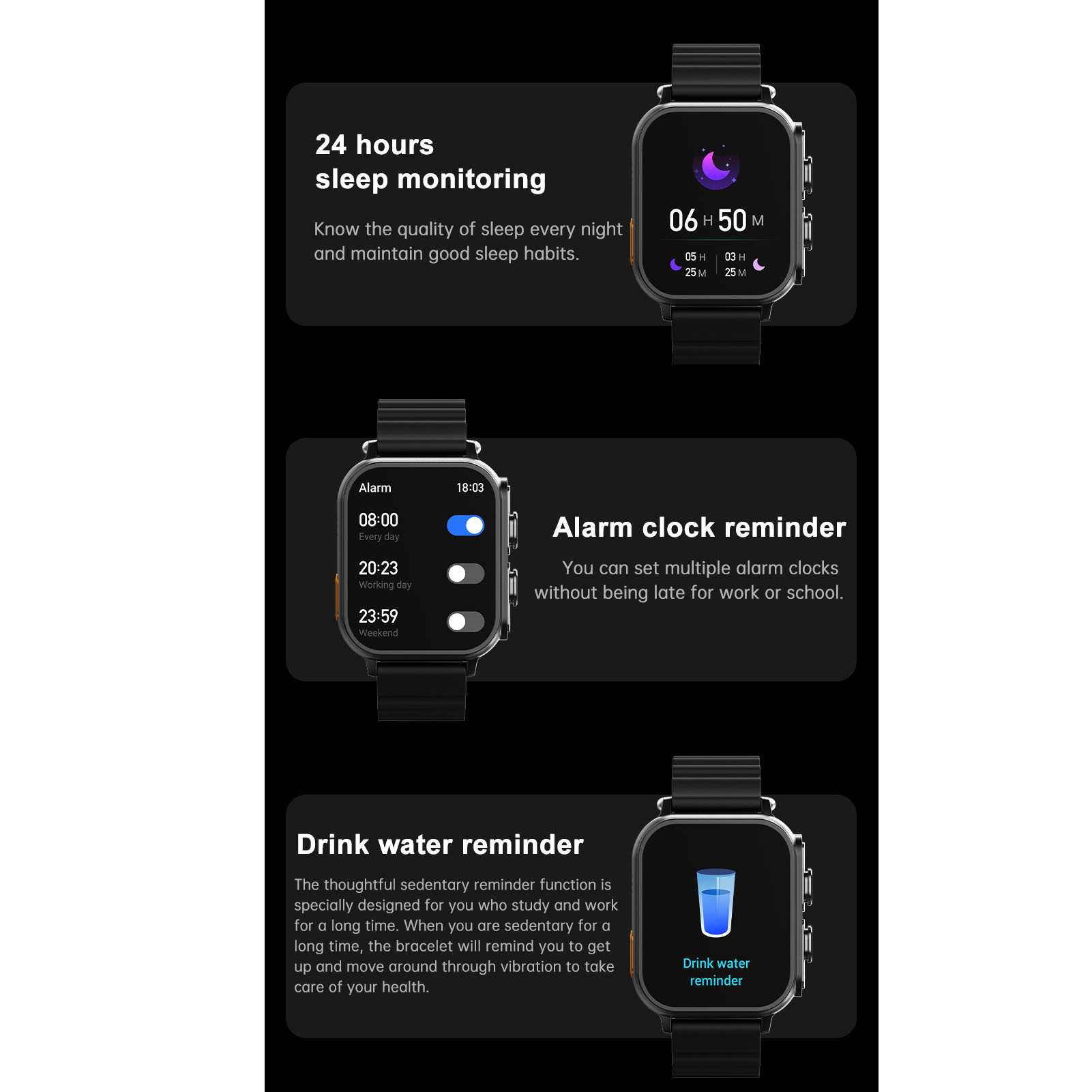 2 w 1 z wkładkami dousznymi BT NFC 1,91 cala TFT HD Ekran dotykowy Outdoor Fitn FY - Zdjęcie 27 z 30
