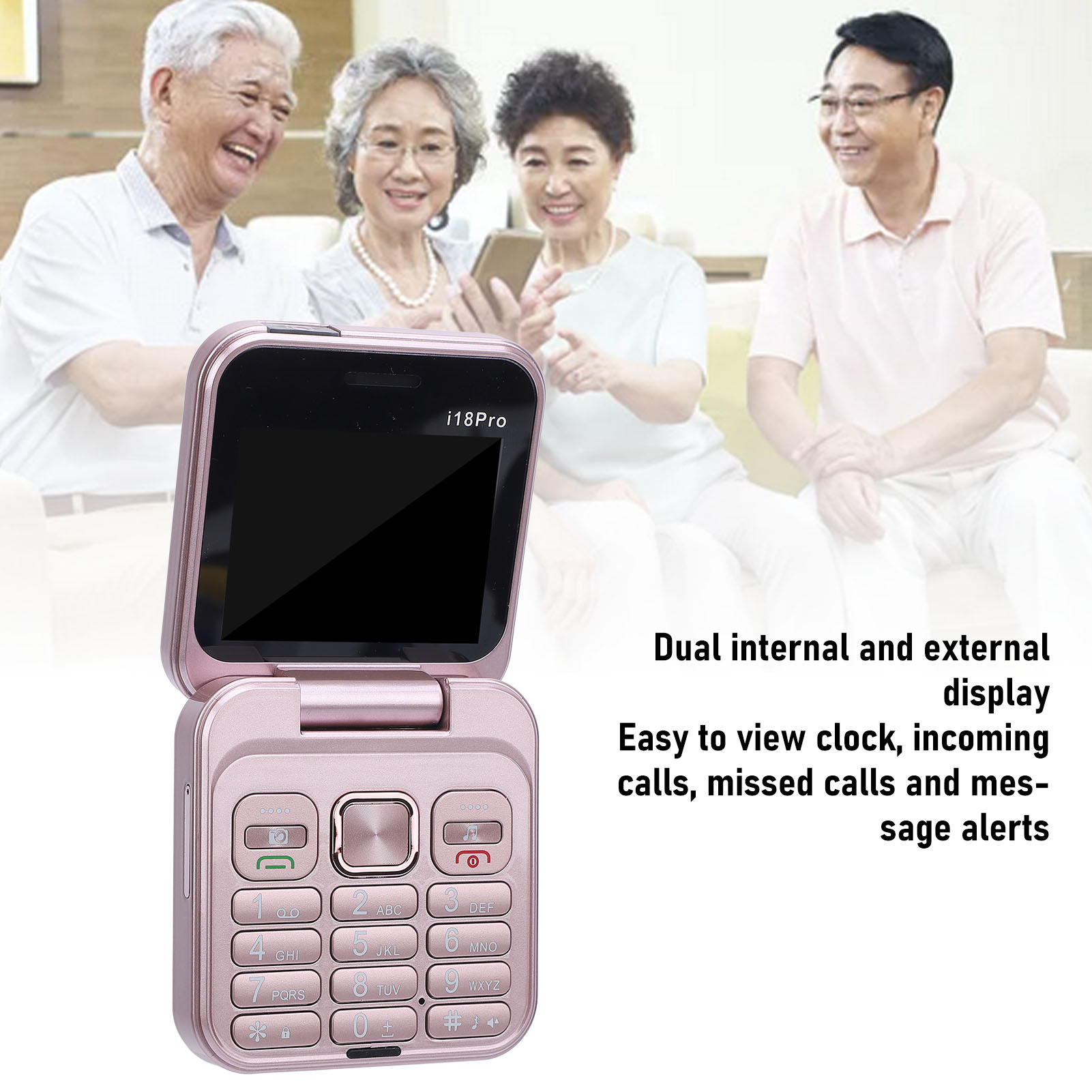 Kleines Flip Handy 32MB RAM 32MB ROM 2.4 Zoll Bildschirm Große Tasten Faltb Für - Bild 24 von 34