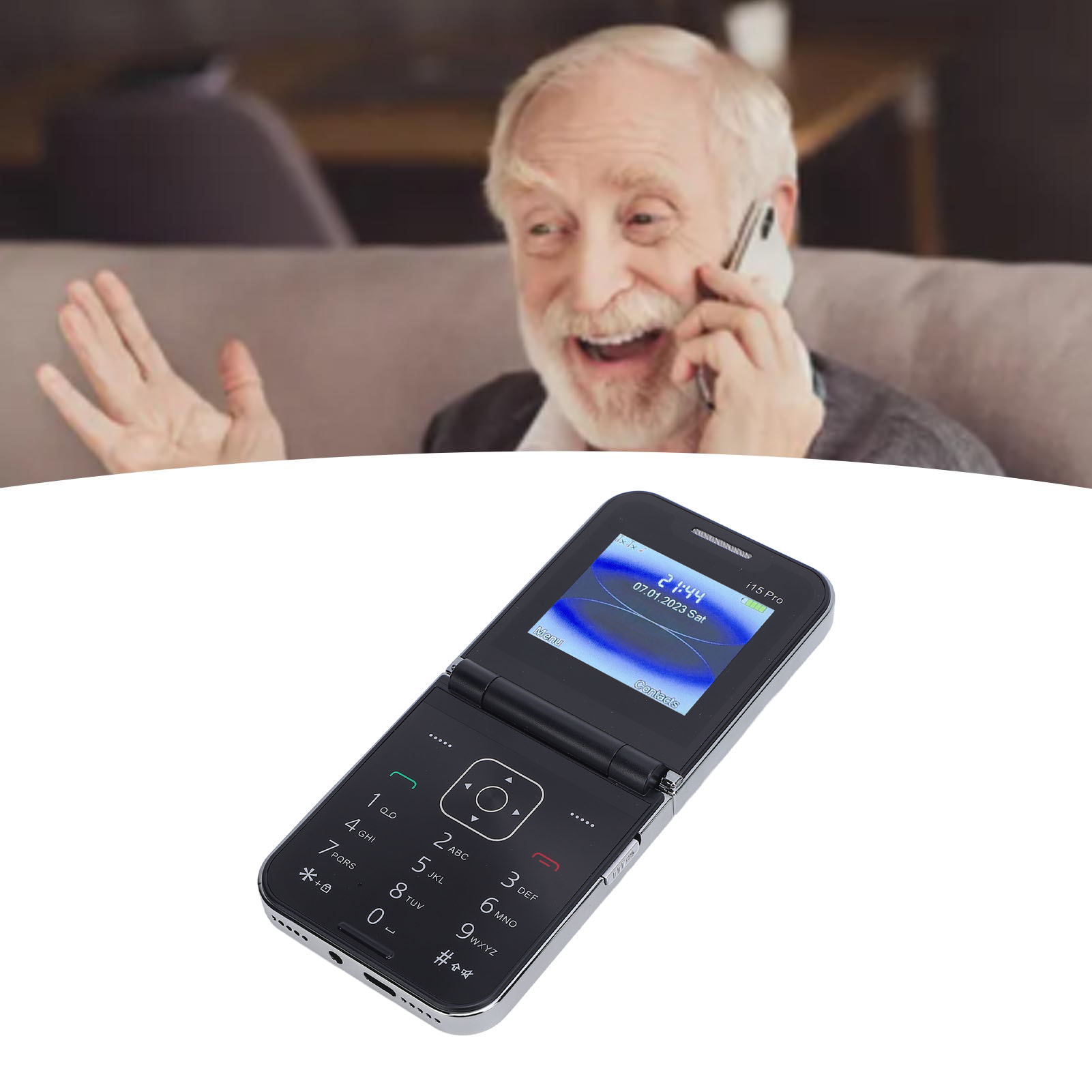 Klapphandy entsperrt große Tasten Dual SIM Dual Standby Kurzwahl Vibration FM - Bild 28 von 38
