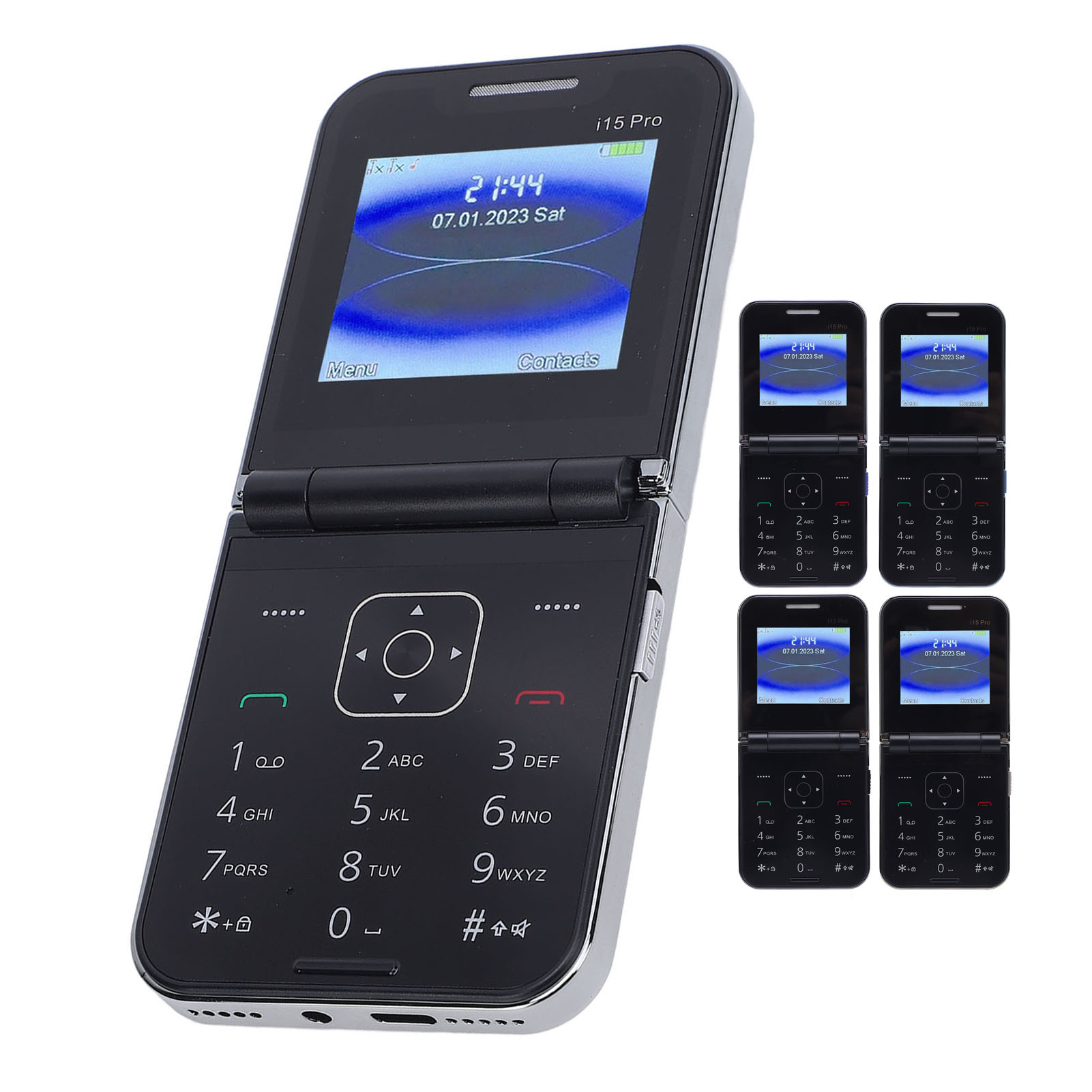 Flip Phone Unlocked Large Buttons Dual SIM Dual Standby Speed Dial Vibration Set - Picture 16 of 27