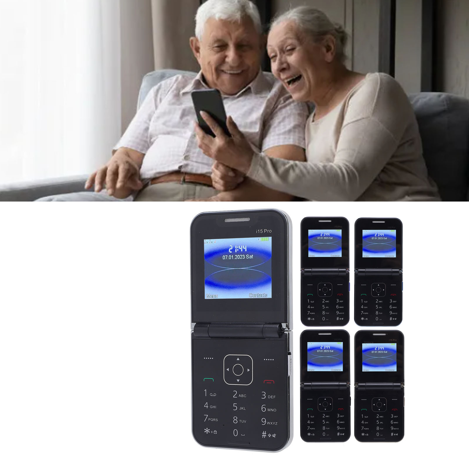 Klapphandy entsperrt große Tasten Dual SIM Dual Standby Kurzwahl Vibration FM - Bild 38 von 38