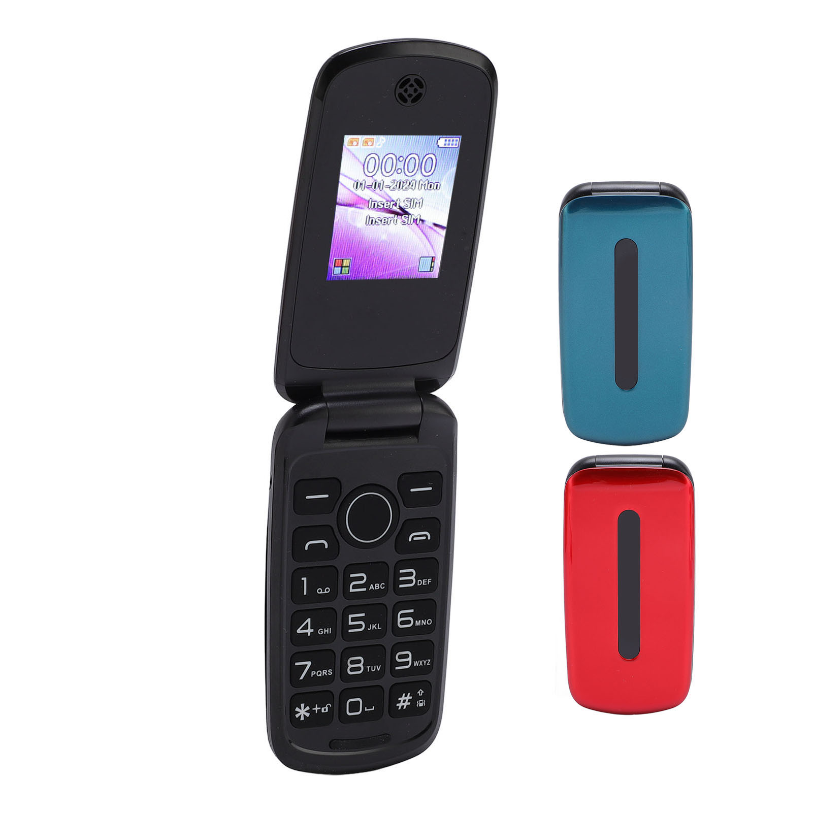 2G Flip Phone For Elderly Dual Card Dual Standby Keypad Cellphone 1200mAh Ba Set - Picture 14 of 21