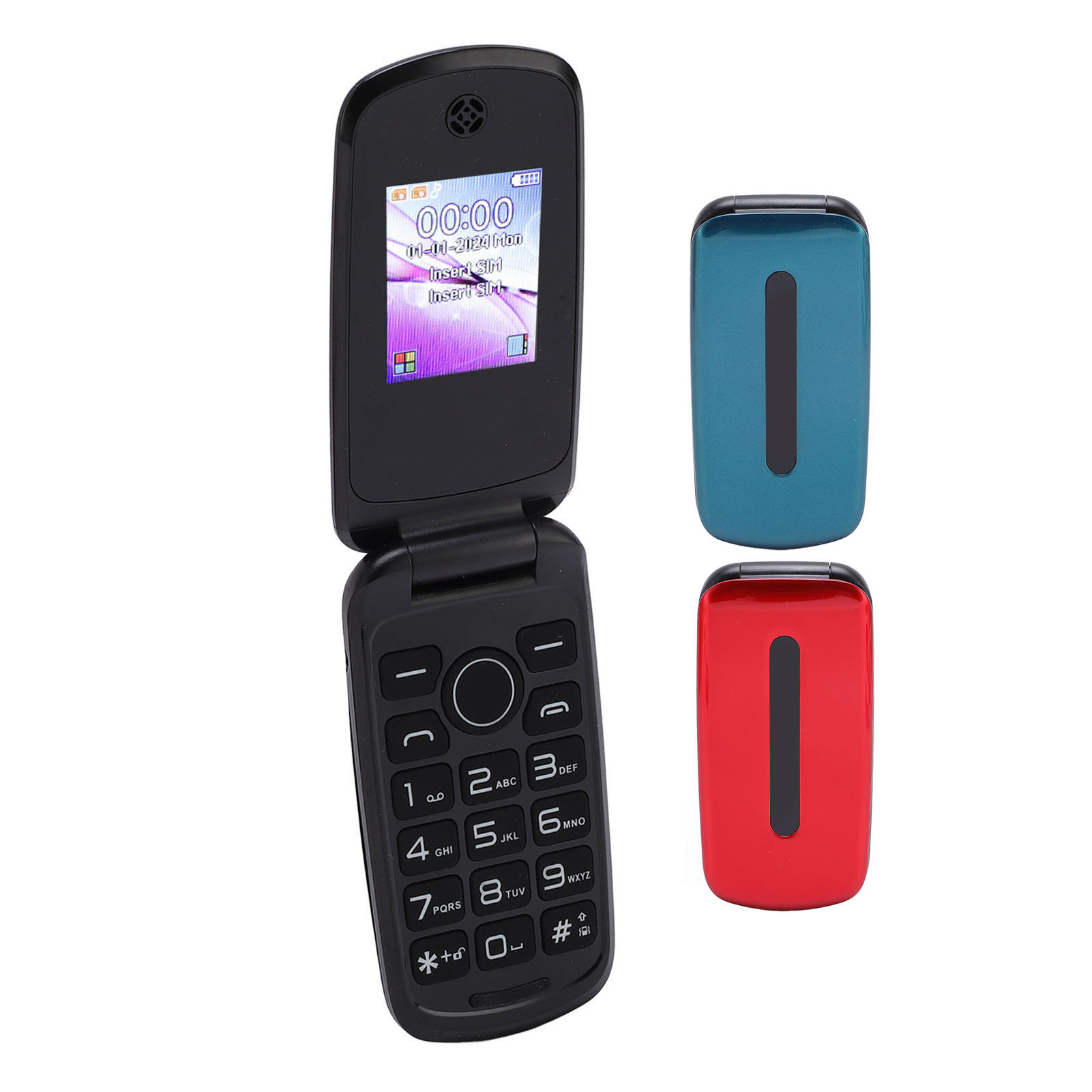 2G Flip Phone For Elderly Dual Card Dual Standby Keypad Cellphone 1200mAh Ba Set - Picture 19 of 21