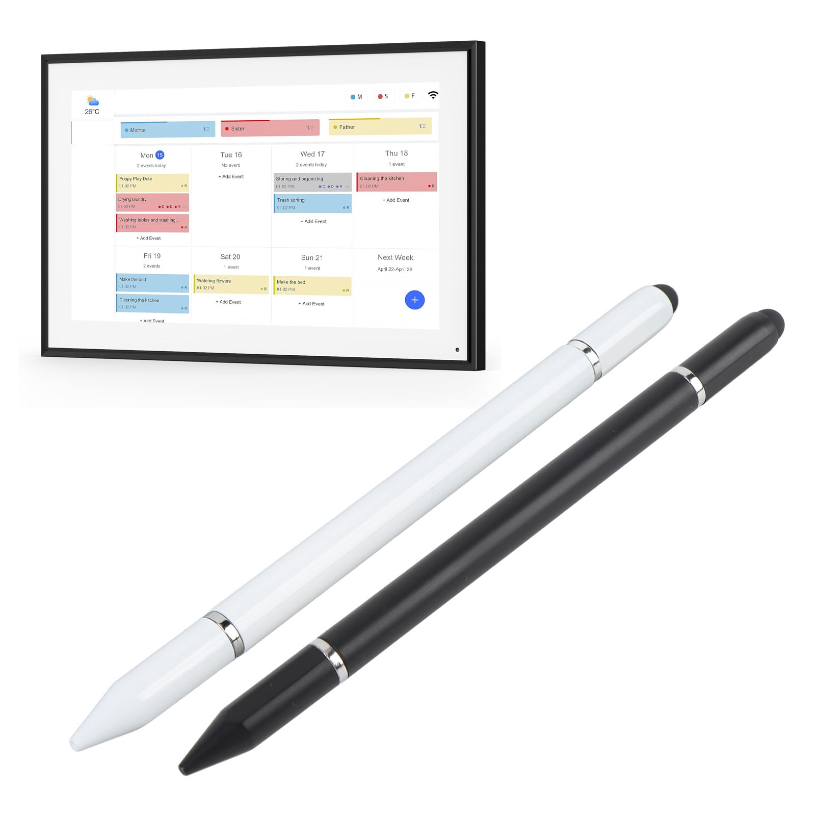 3 In 1 Touch Pen For Digital Calendar ABS Precise Calendar Capacitive Touch DOB - Zdjęcie 17 z 18