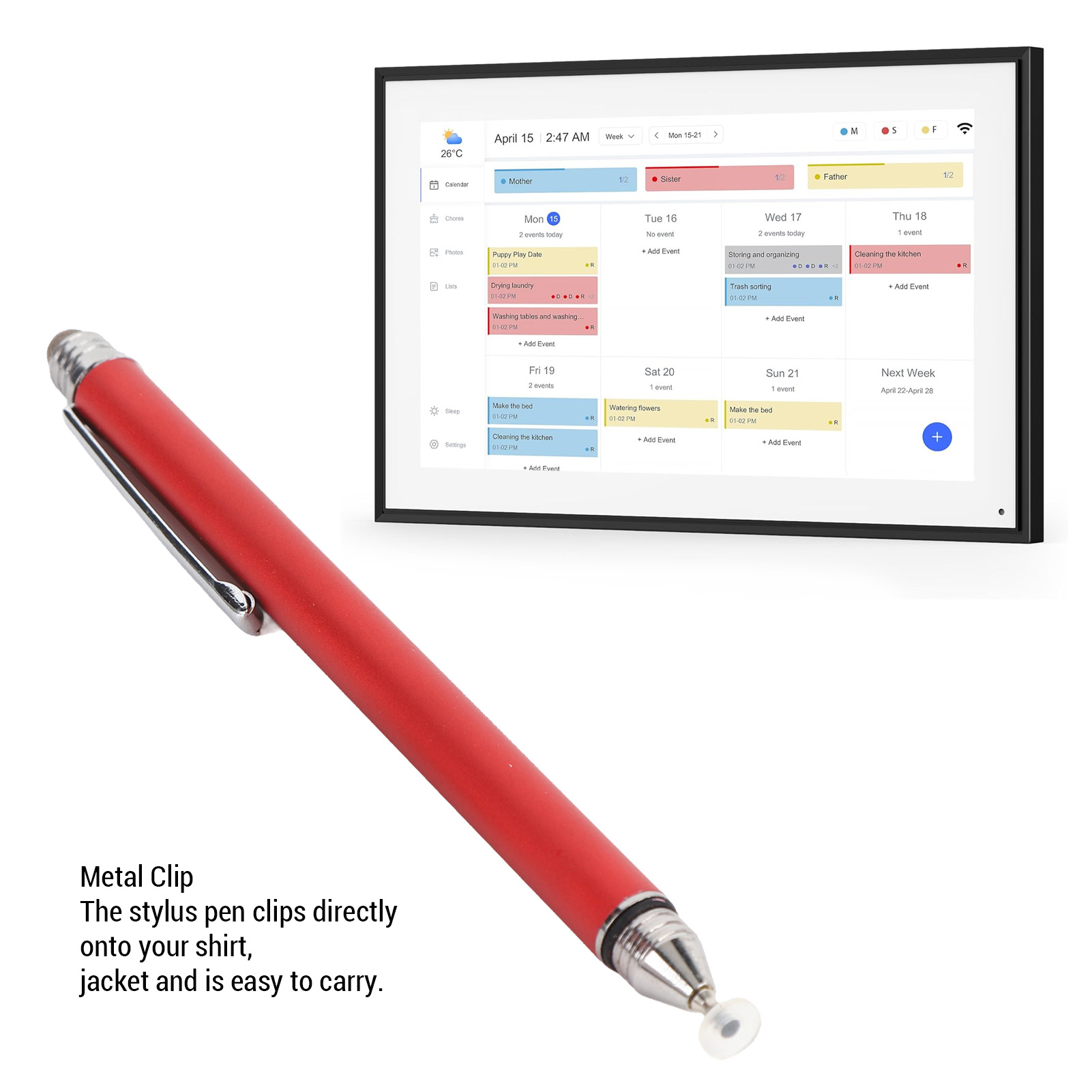 2 In 1 Stylus Pen High Sensitivity Double End Capacitive Stylus Pen With Tw KUI - Afbeelding 24 van 34