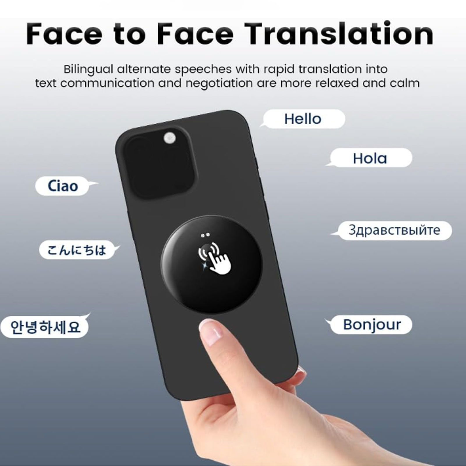 Magnetic AI Language Translator 138 Languages Voice Photo Video Call Transla Set - Picture 28 of 30