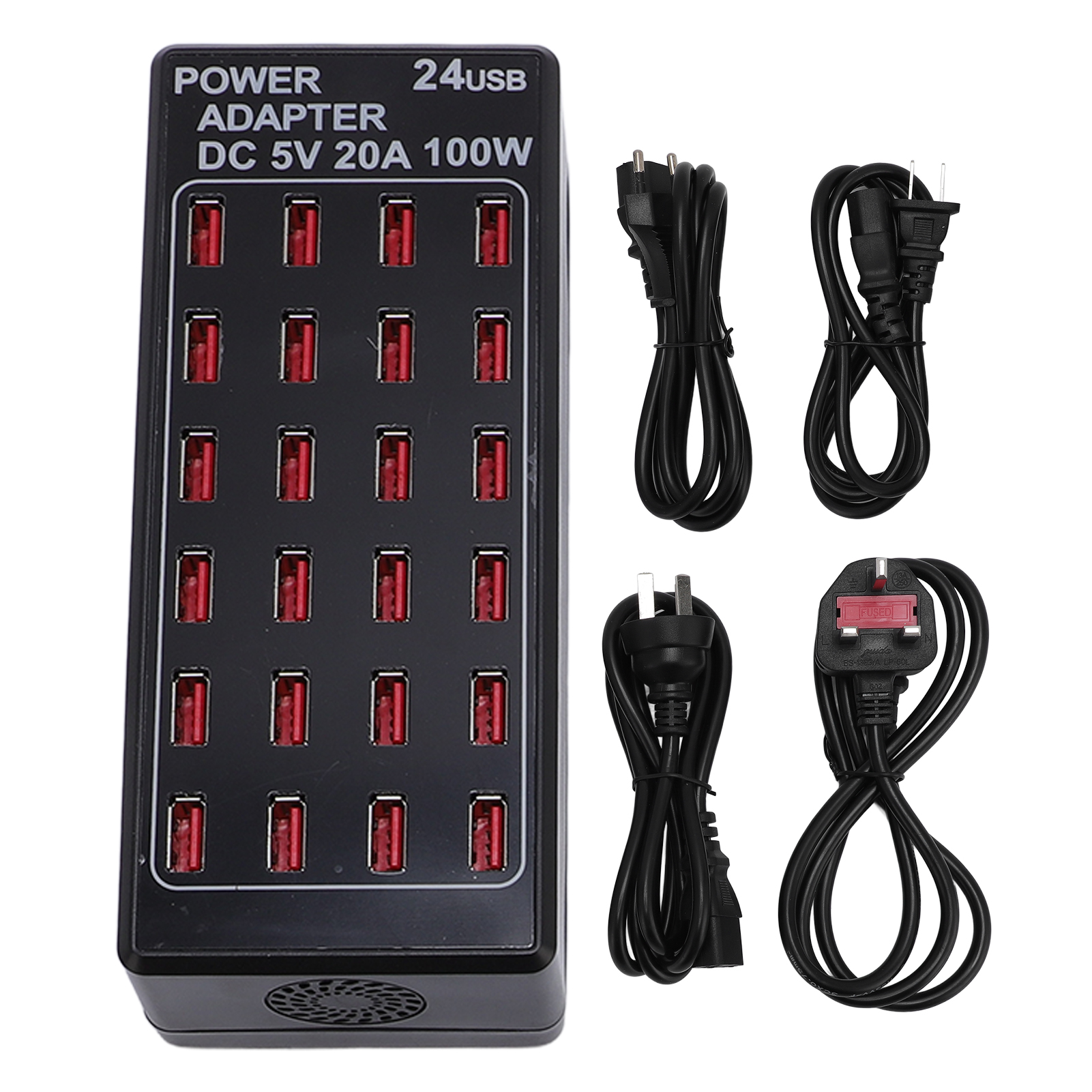 100W 24 Port USB Fast Charging Station Travel Desktop USB Charger Multi Por - Bild 23 von 24