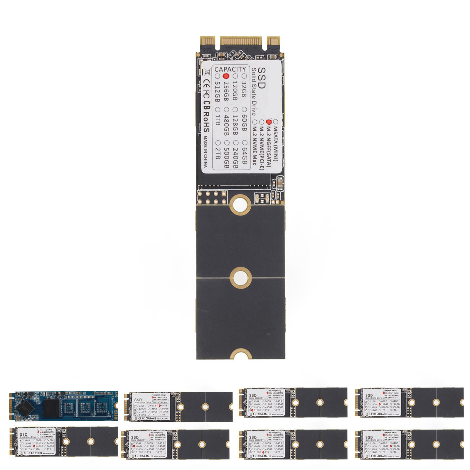 SSD Portable Thin Anti Shock Anti Drop M.2 NGFF Laptop Tablet PC Univers FY - Afbeelding 26 van 31