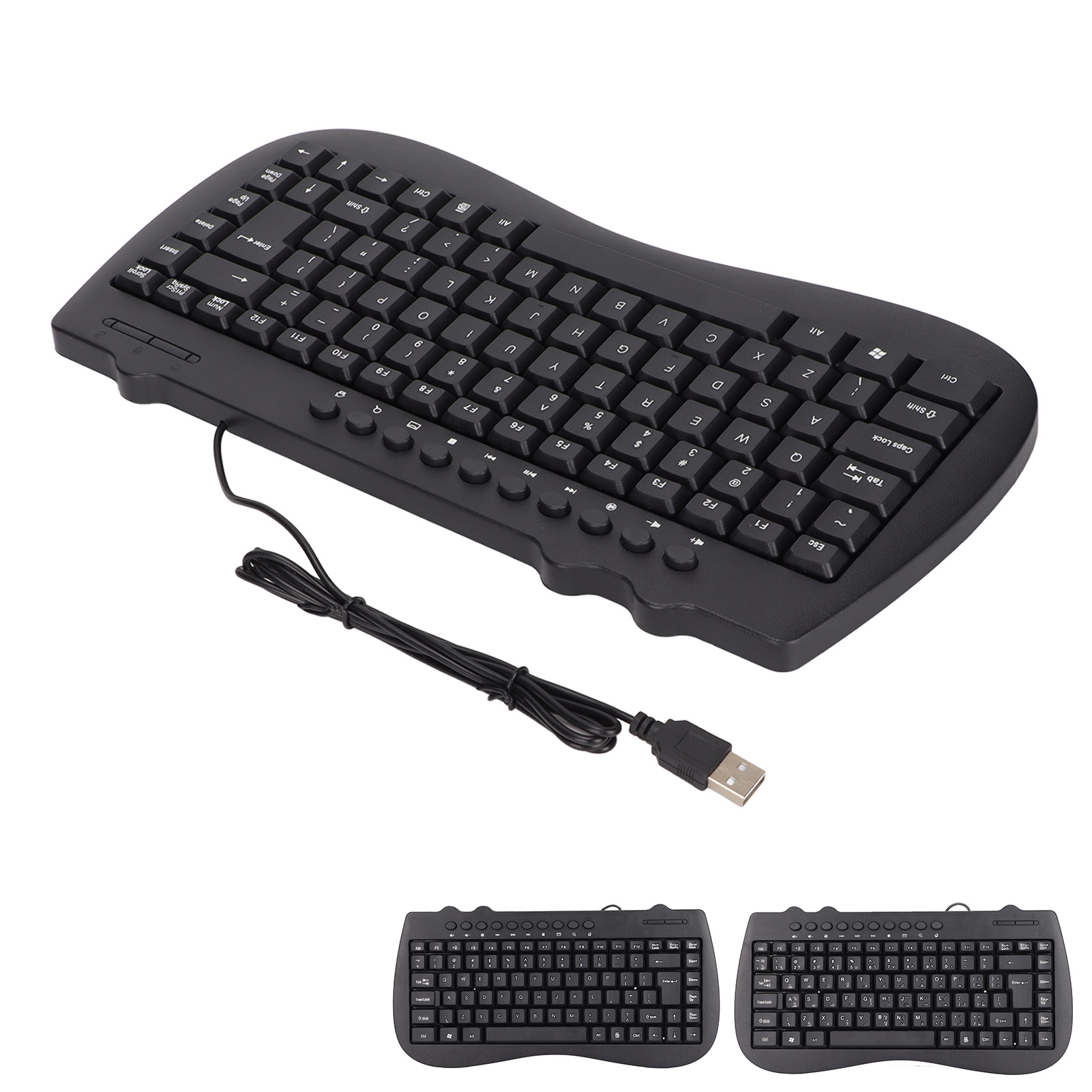 Keyboard 95 Key Wired Mini USB Interface Desktop Computer Mute Ultra Thin Ke GS0 - Picture 13 of 18