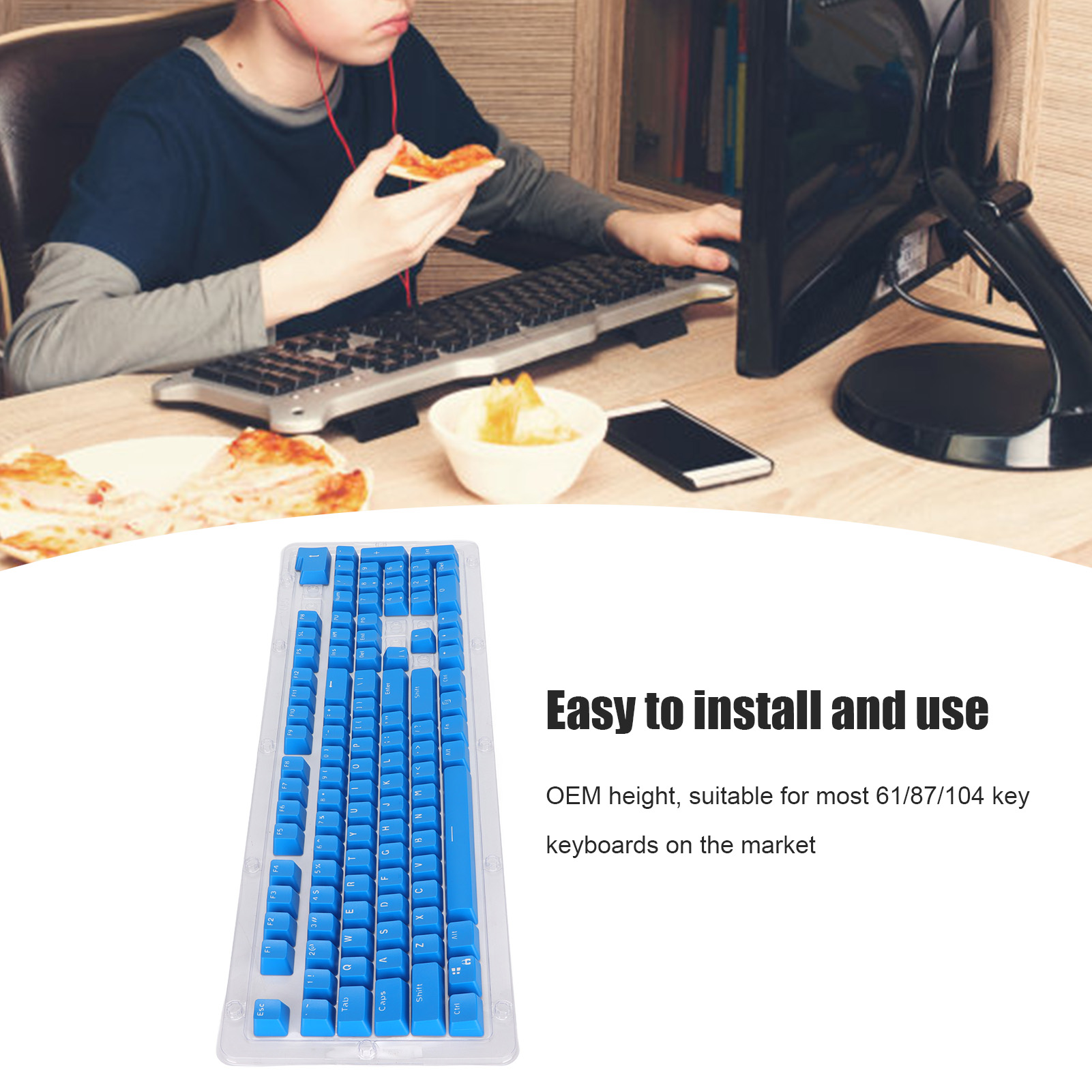 106 Keys Keycaps OEM Height Two Colors Injection Fastness OPQ Opaque Keycaps FY - Bild 23 von 37