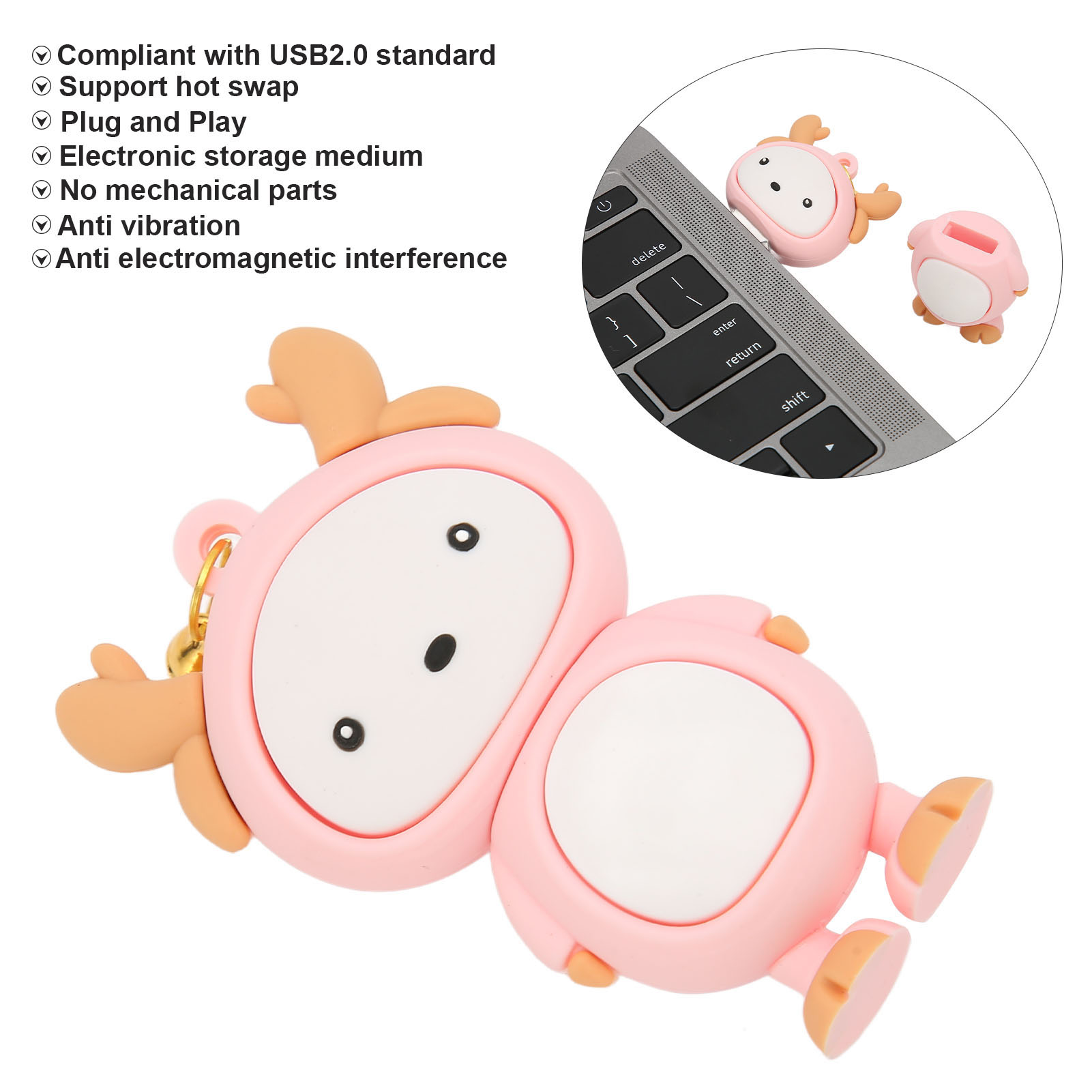 U DISK USB2.0 Interface Vibration Resistant Portable Hot Swap Cute Cartoon St FY - Afbeelding 25 van 40