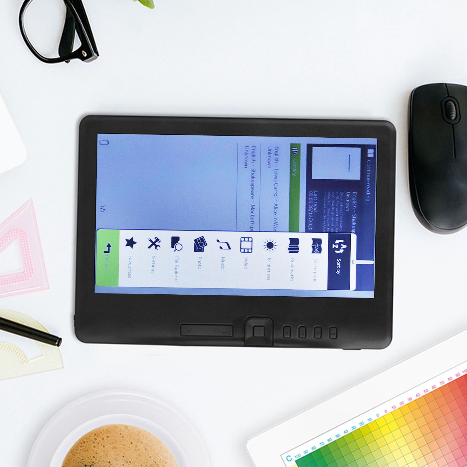 E Reader 7in Color TFT LCD 16:9 Screen HD 800x480 380MHz Black Protective Ca DOB - Picture 21 of 21