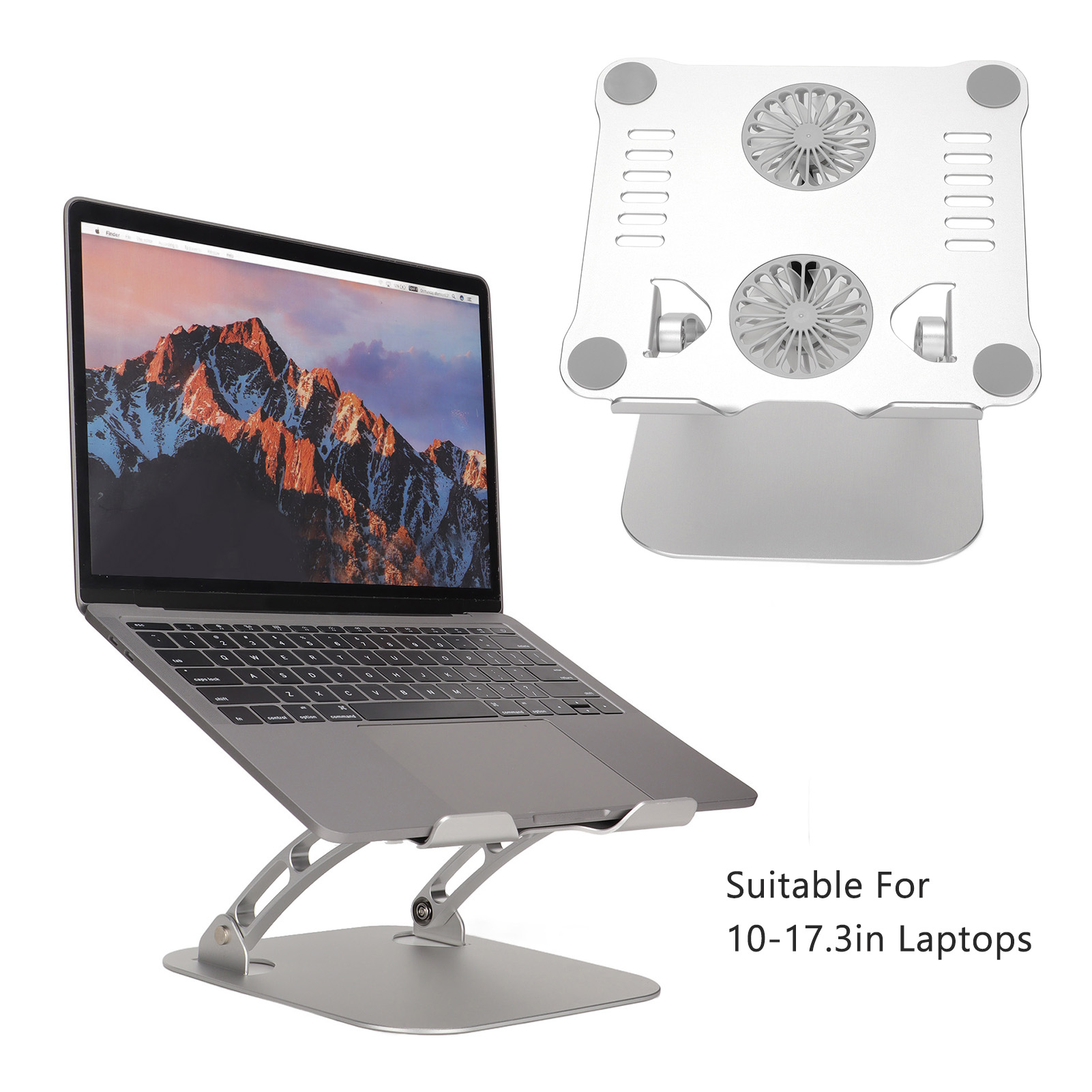 Laptop Stand With 2 Cooling Fans Foldable Adjustable Laptop Cooling Stand Fo SAL - Afbeelding 27 van 30