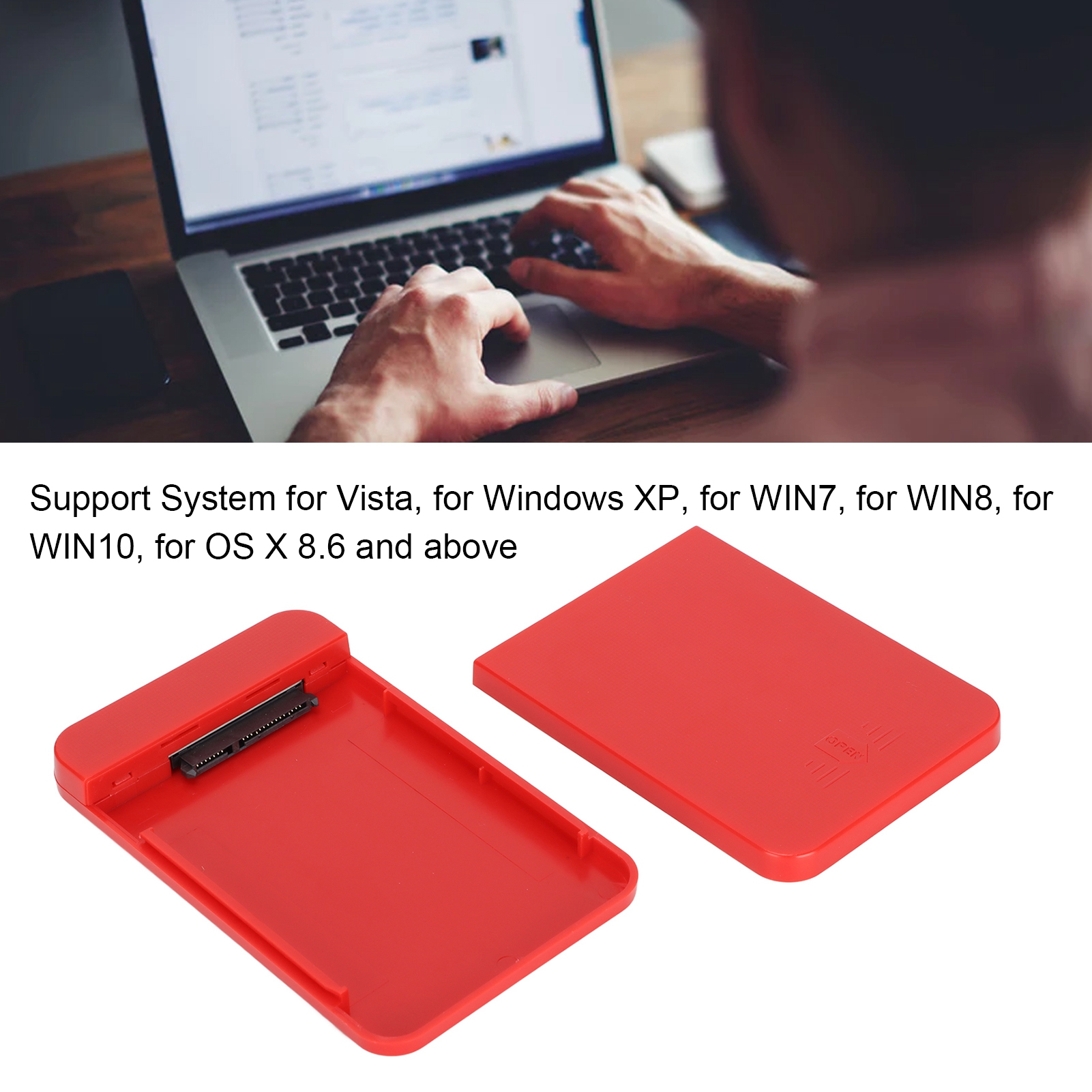 External HDD Case 2.5in USB3.0 SATA3.0 Plug And Play HDD Enclosure Support 3T CB - Afbeelding 26 van 34