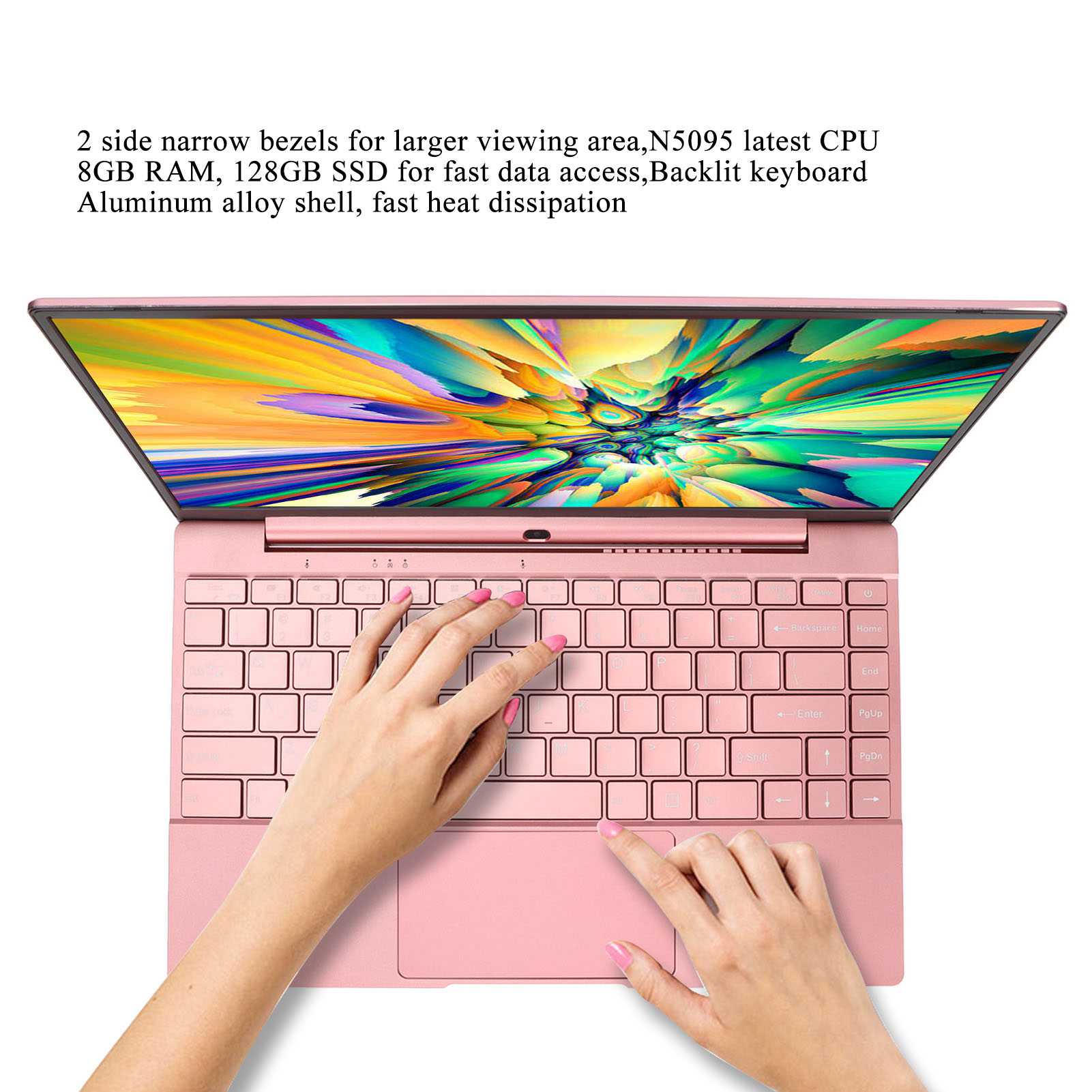 14in Ultra Slim Laptop 8G RAM 128GB SSD Quad Core IPS HD Screen 1920x1080 WI DOB - Picture 15 of 24