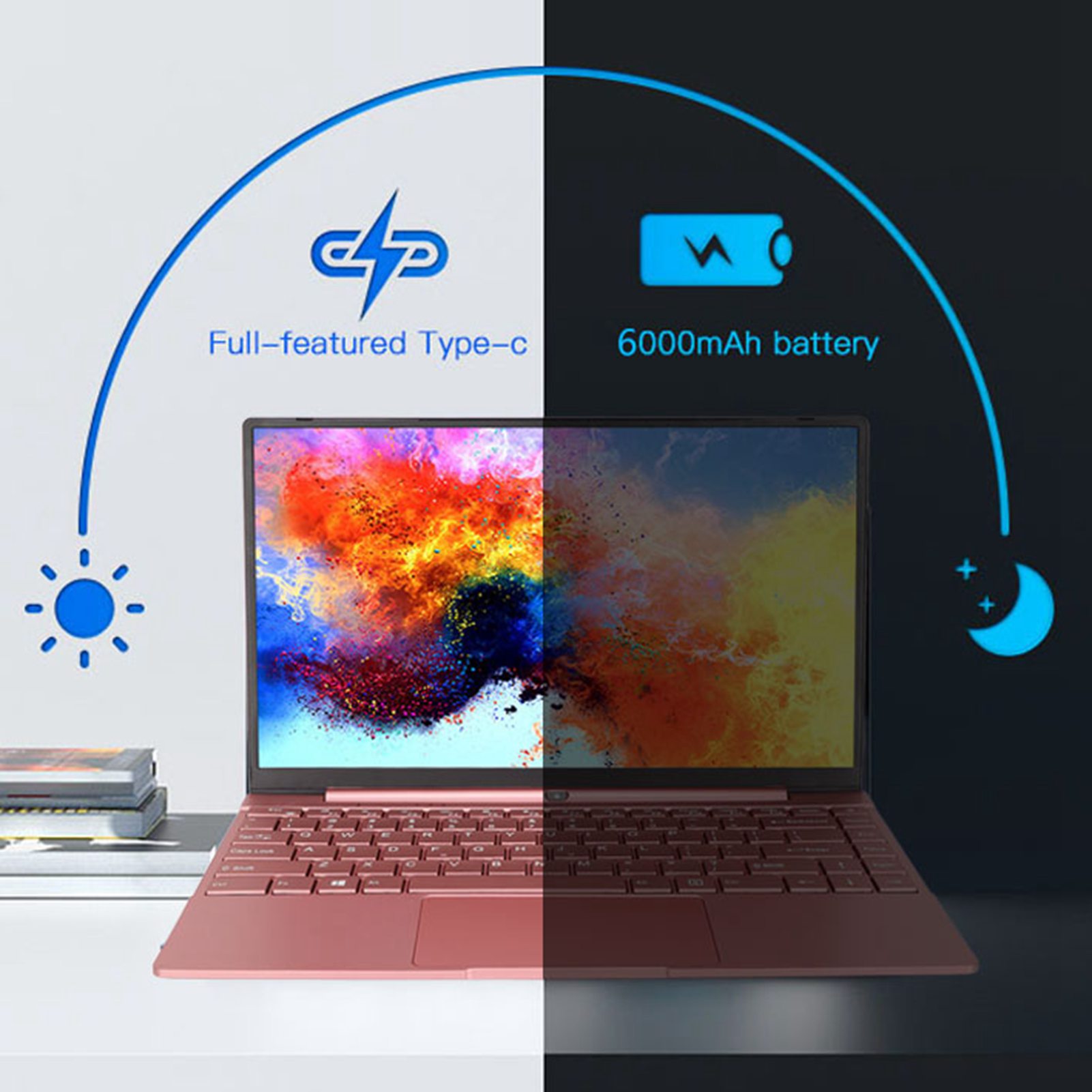 14in Ultra Slim Laptop 8G RAM 128GB SSD Quad Core IPS HD Screen 1920x1080 WI DOB - Picture 16 of 24