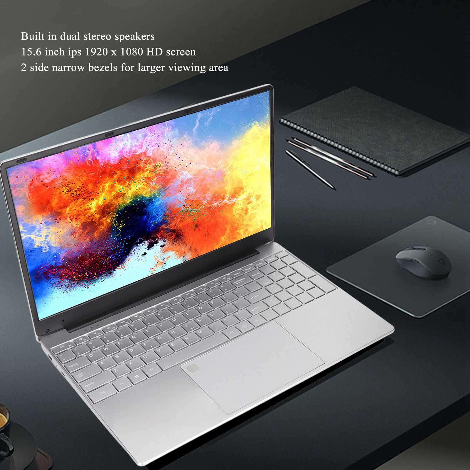15.6in Laptop 8G RAM 128GB SSD Quad Core IPS HD Screen 1920x1080 WIFI Backlit DB - Afbeelding 15 van 24