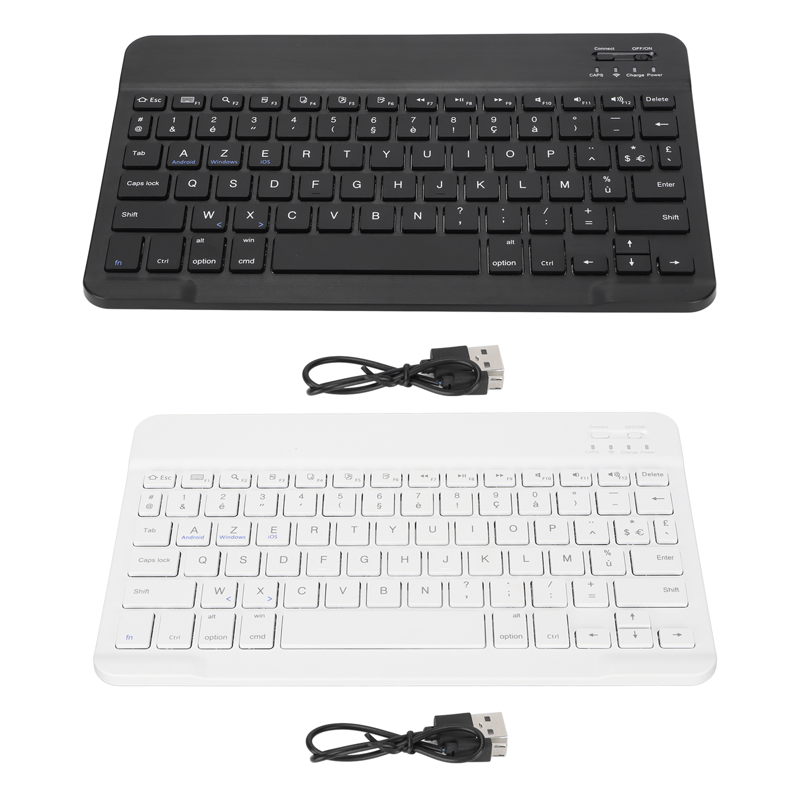 10in Wireless Keyboard Slim Waterproof Scissor Style Wireless BT French AZERT FY - Bild 24 von 28