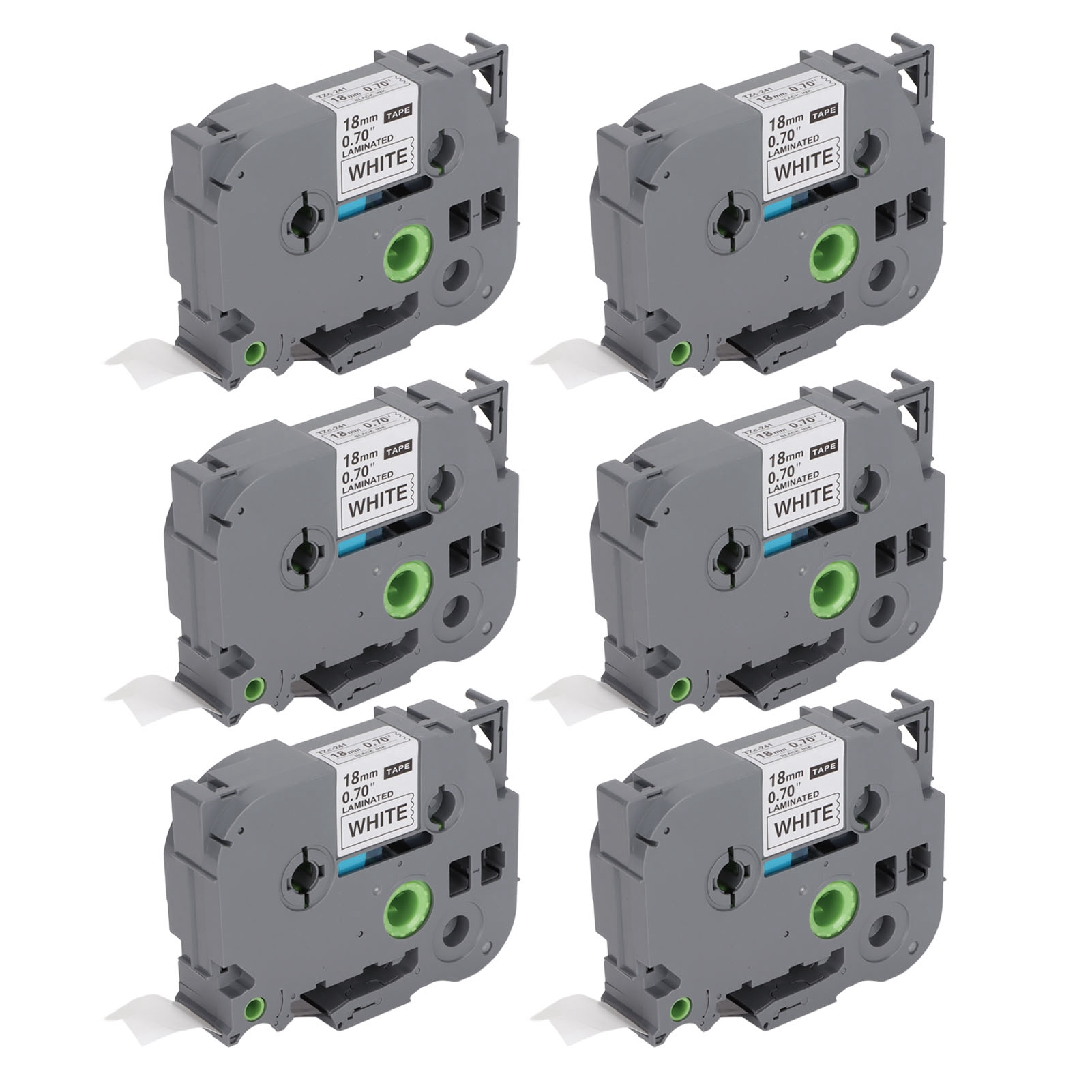 Label Maker Tape 18mm Width 8M Length Black On White Label Maker Refills For FY - Afbeelding 31 van 38