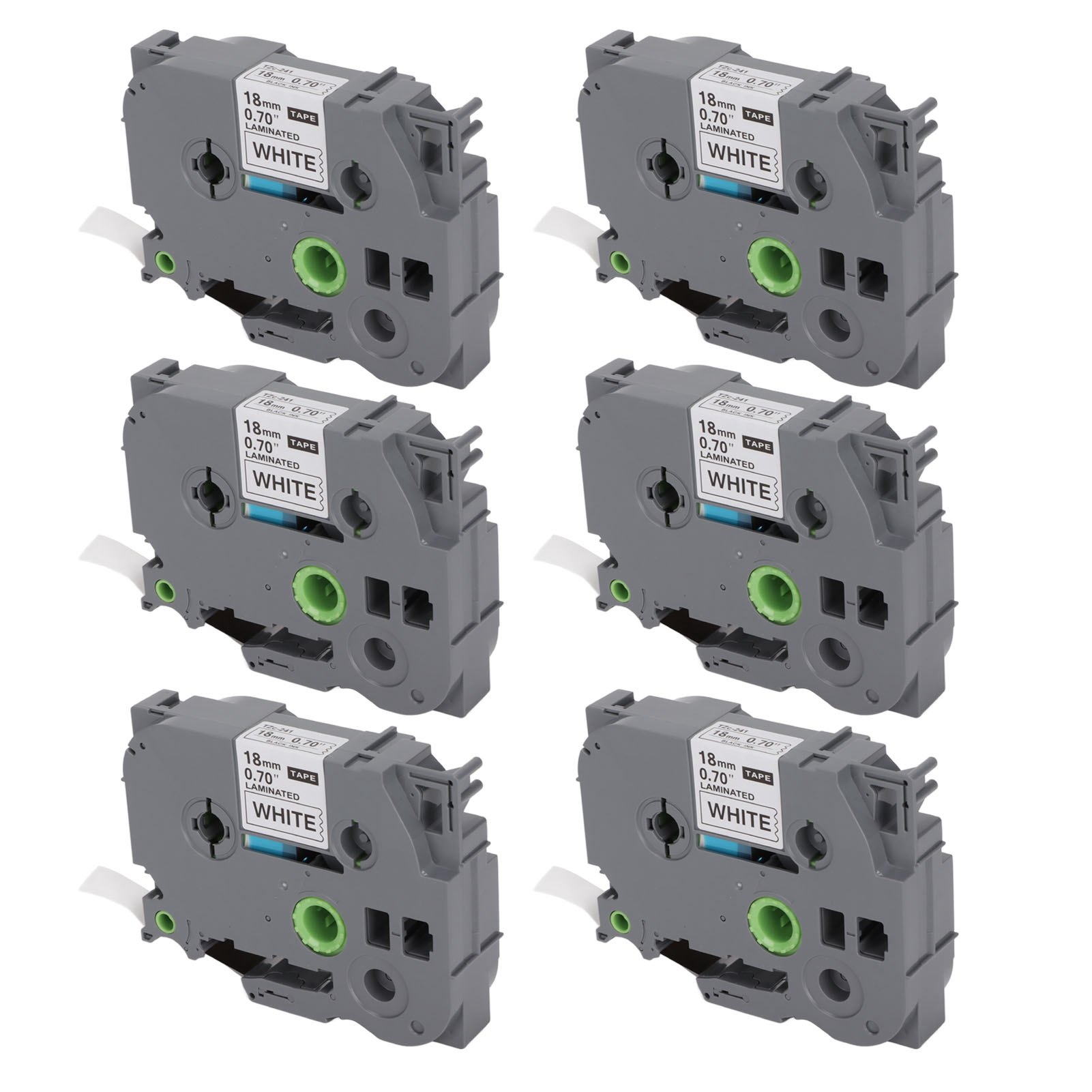 Label Maker Tape 18mm Width 8M Length Black On White Label Maker Refills For FY - Afbeelding 28 van 38