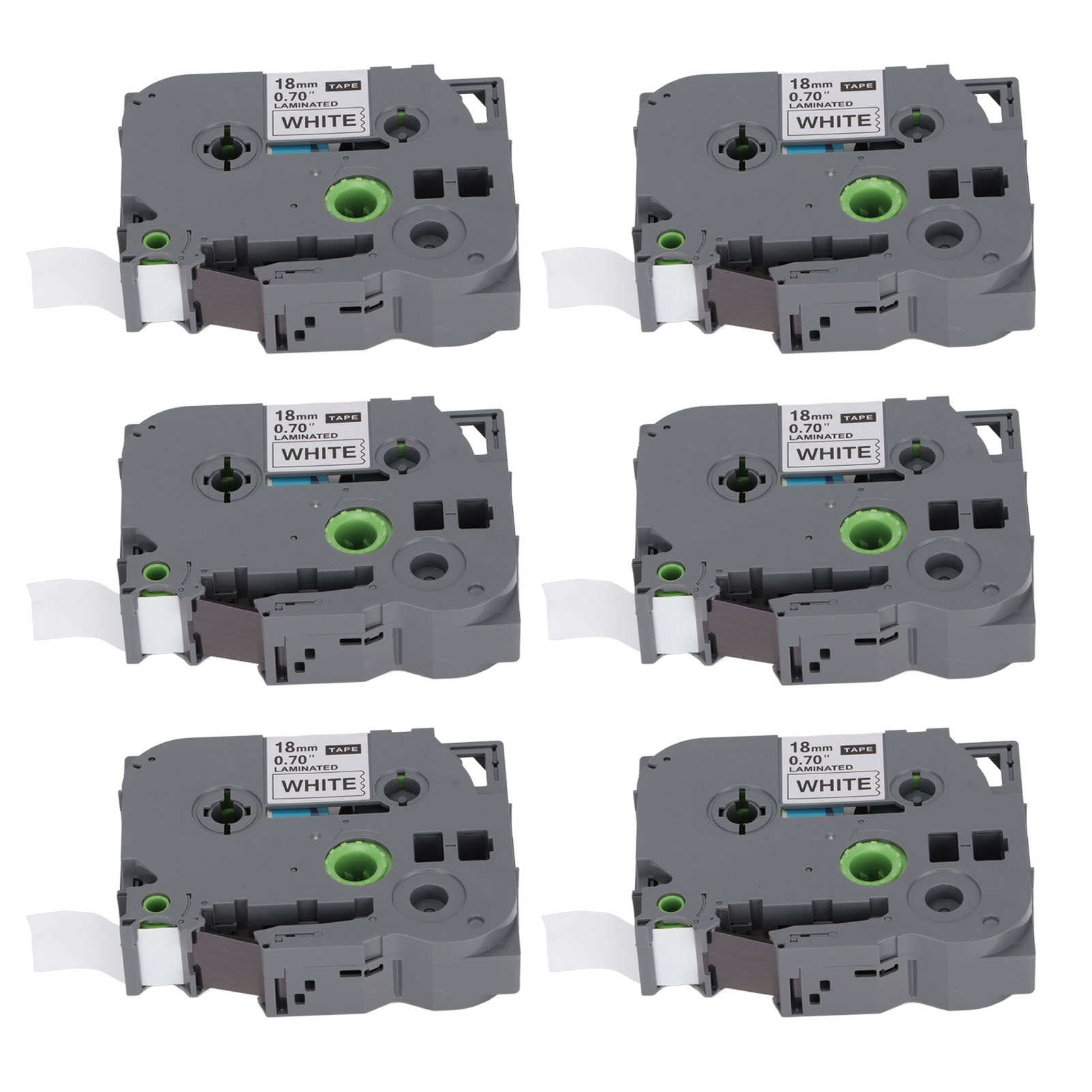 Label Maker Tape 18mm Width 8M Length Black On White Label Maker Refills For FY - Afbeelding 34 van 38