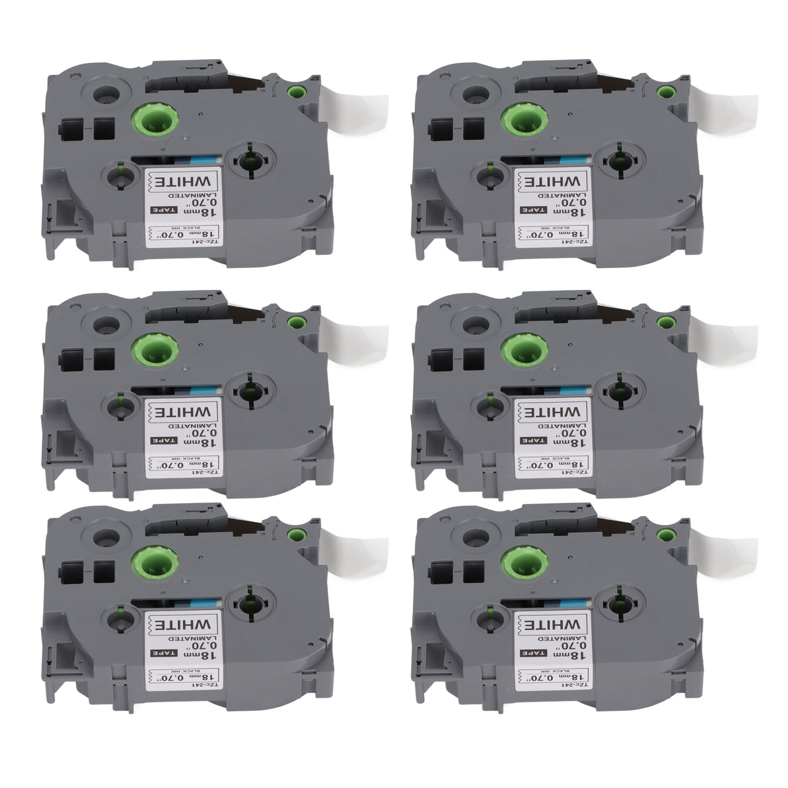 Label Maker Tape 18mm Width 8M Length Black On White Label Maker Refills For FY - Afbeelding 24 van 38