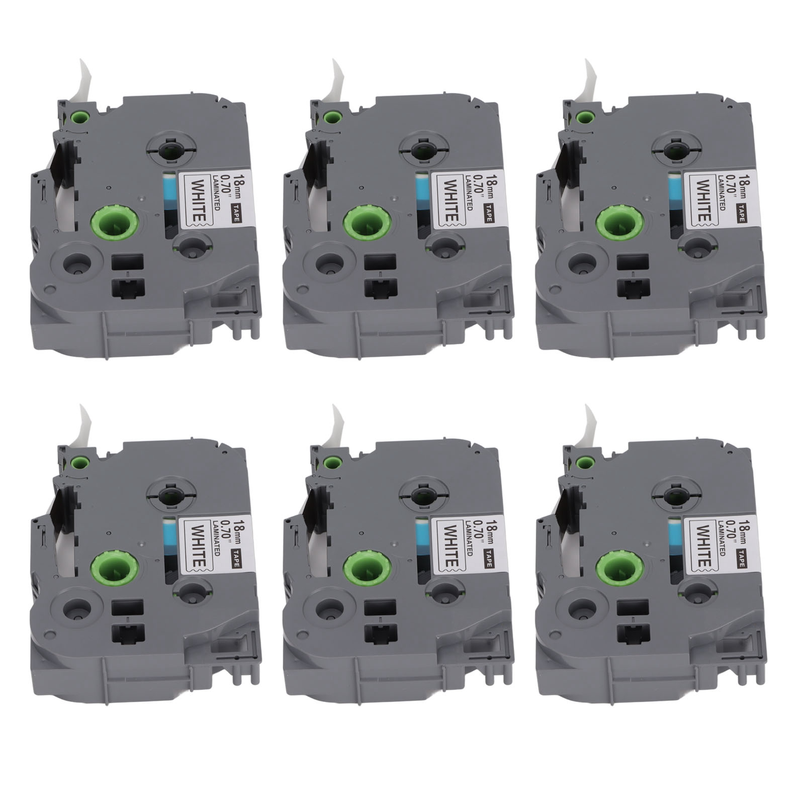 Label Maker Tape 18mm Width 8M Length Black On White Label Maker Refills For FY - Afbeelding 29 van 38