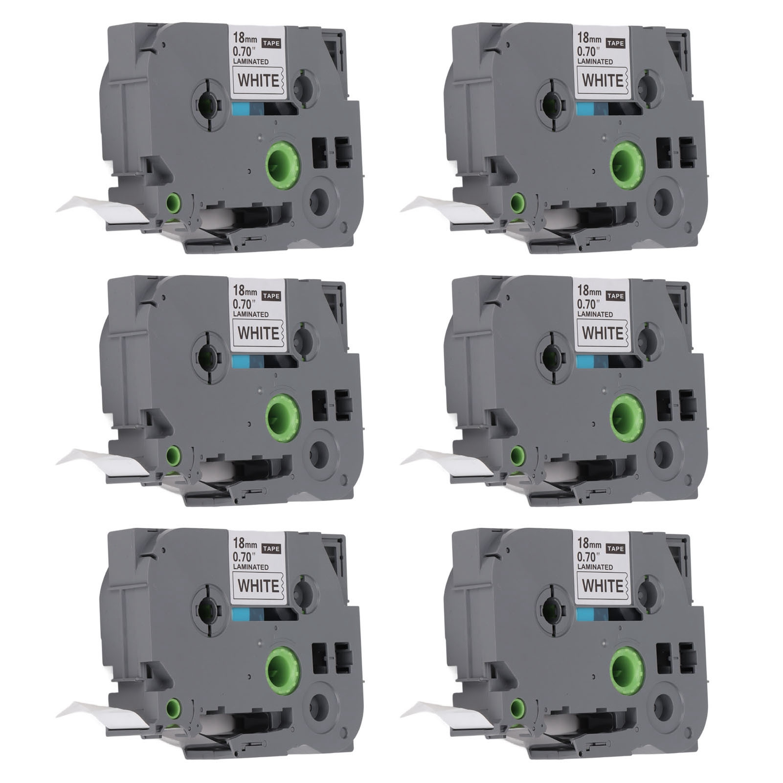 Label Maker Tape 18mm Width 8M Length Black On White Label Maker Refills For FY - Afbeelding 32 van 38