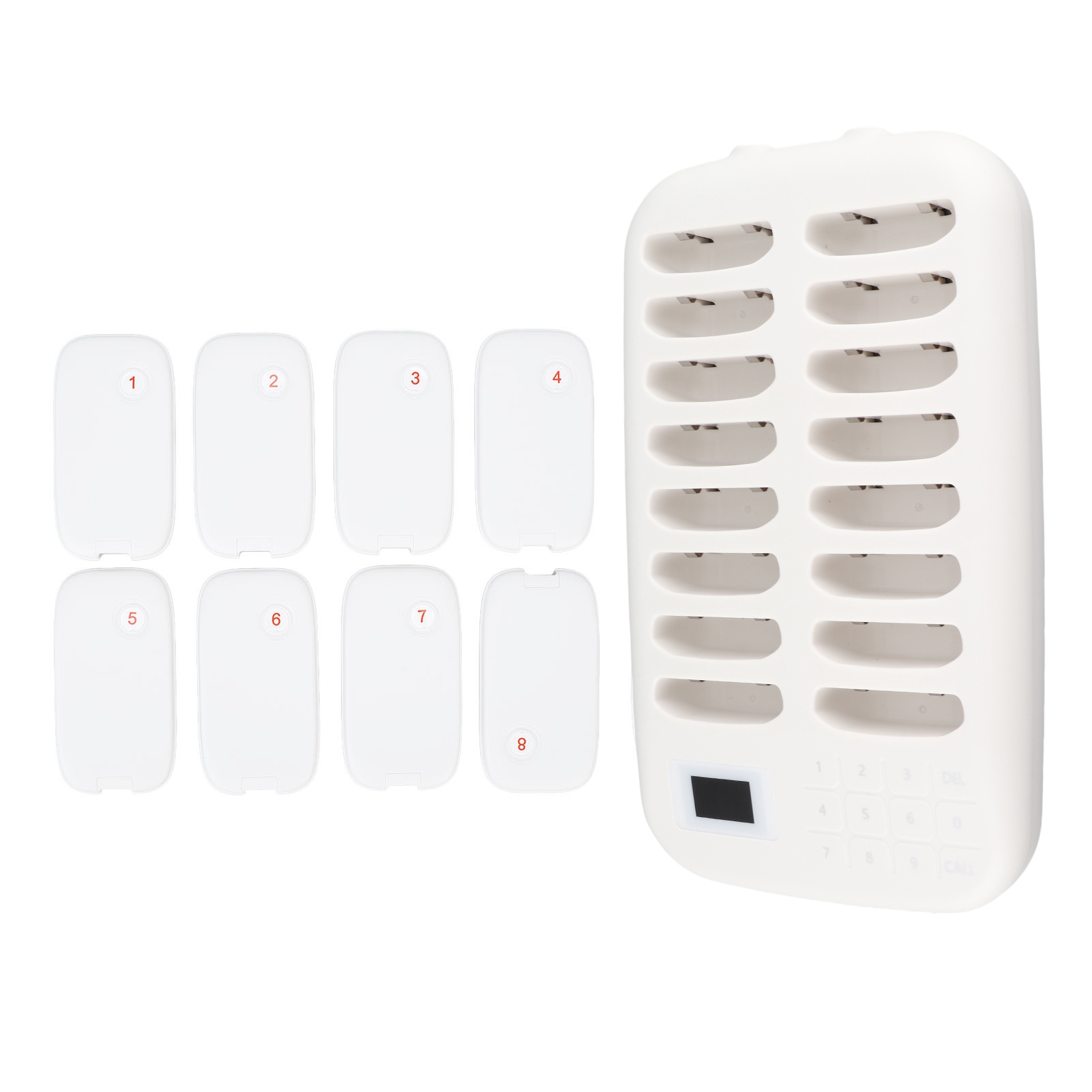 Wireless Calling System 16 Pagers 546yd Transmission 2 Working Modes Touch DOB - Zdjęcie 14 z 18
