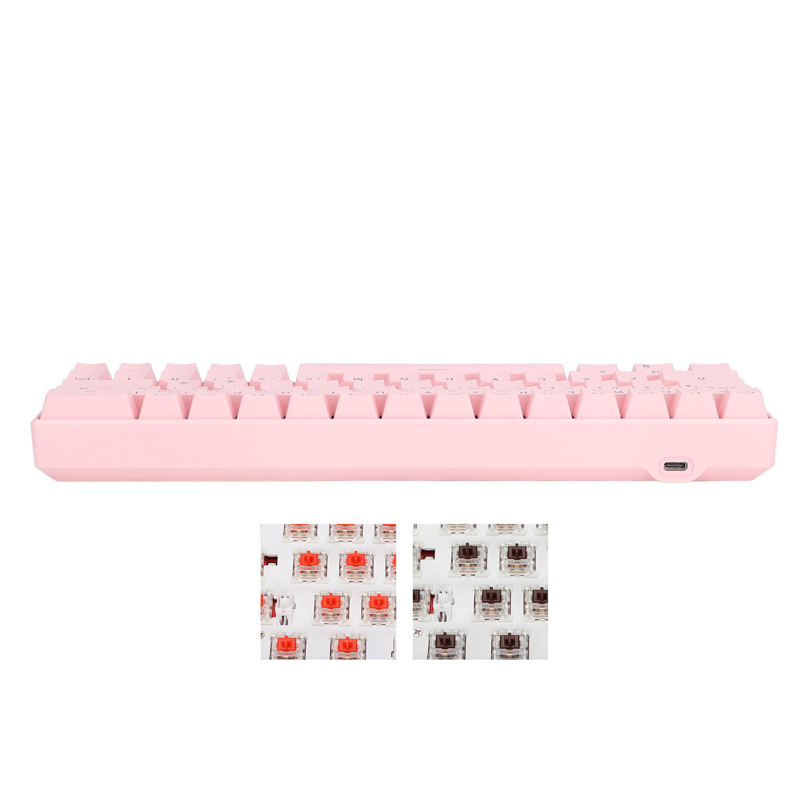 3 Modes Wireless Mechanical Keyboard N Key Rollover 64 Keys RGB 2.4G Wireless DB - Photo 16/18