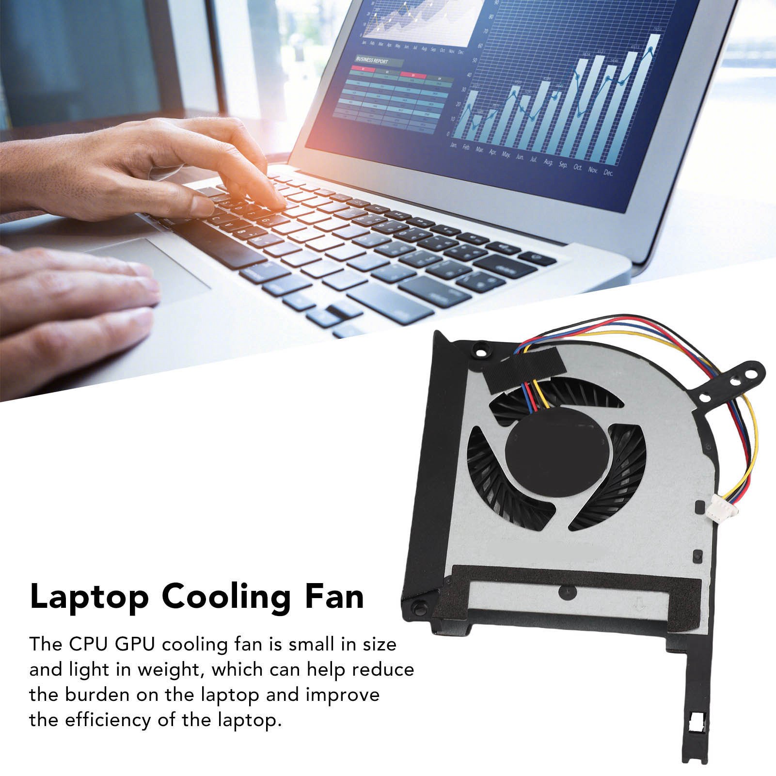 CPU GPU Cooling Fan 4 Pin Good Heat Dissipation Laptop Cooling Fan For KUI - Afbeelding 23 van 28