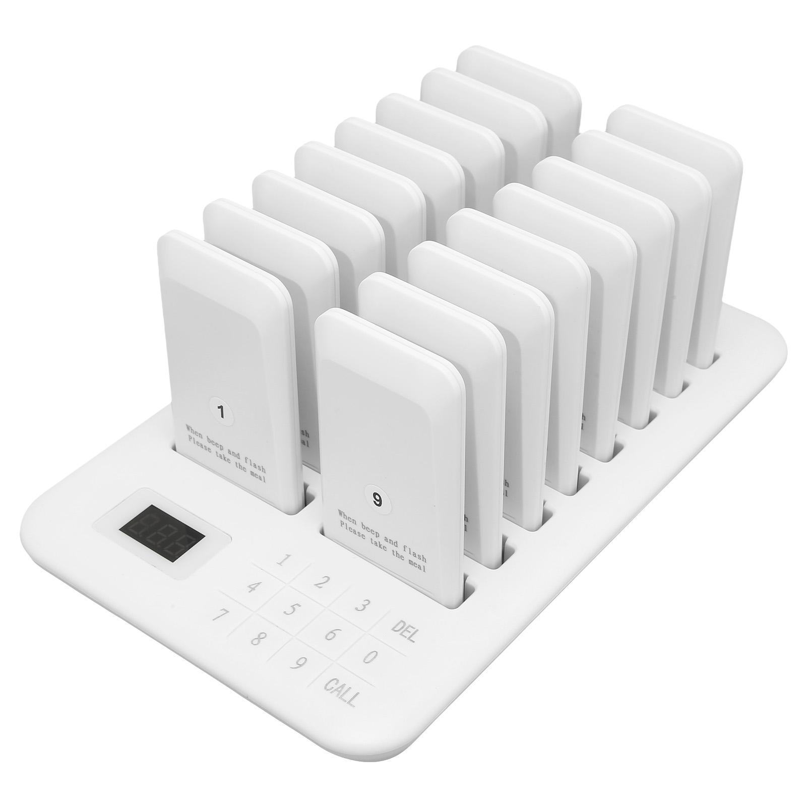 Wireless Calling System 1 Host Controls 16 Pager 800m Transmission White Res EOM - Zdjęcie 19 z 21