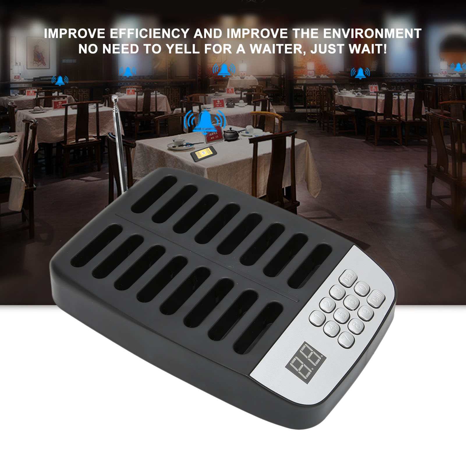 Restaurant Pager System 16 Pagers 1000 Meters Long Distance Strong Signal Pa EOM - Photo 20/21