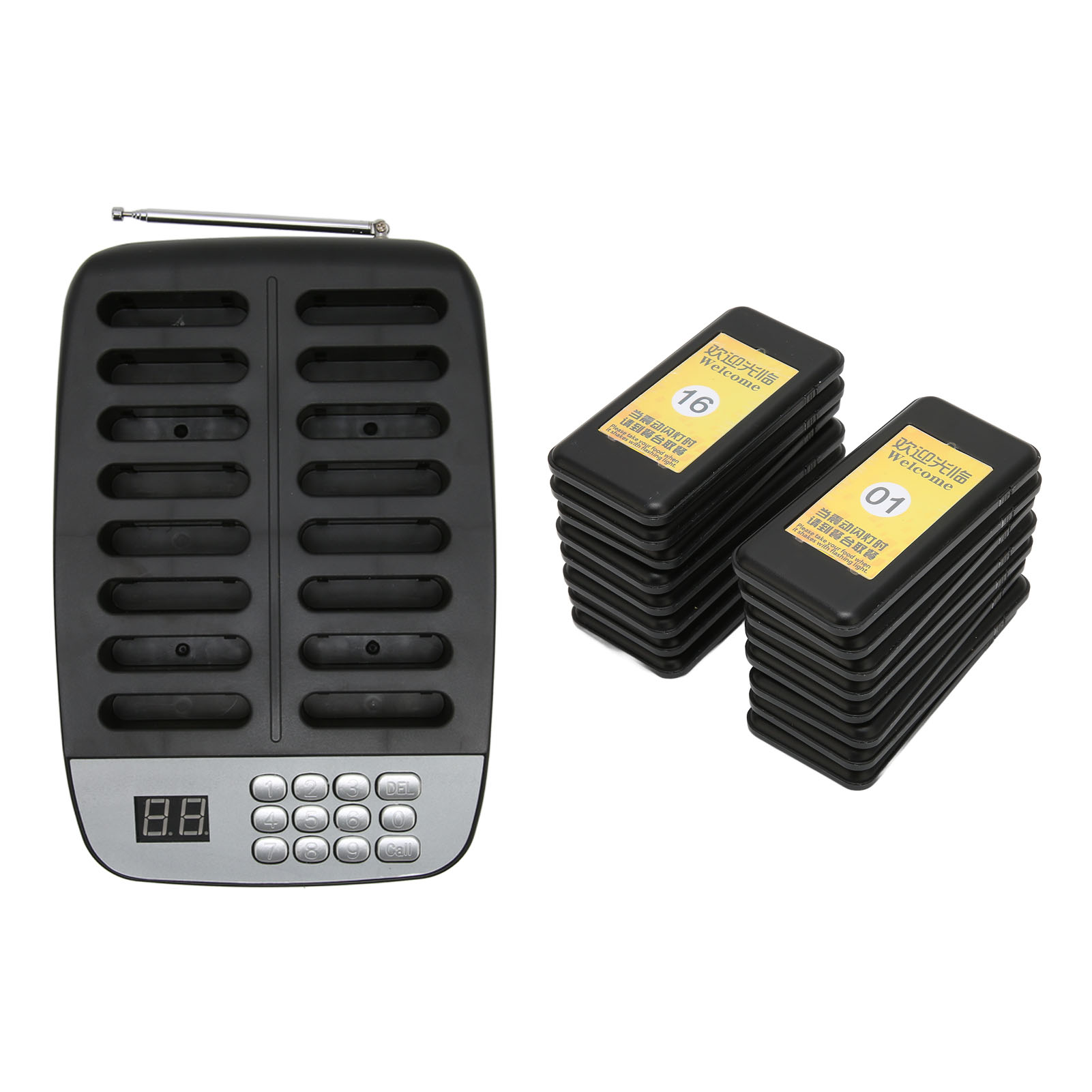 Restaurant Pager System 16 Pagers 1000 Meters Long Distance Strong Signal Pa EOM - Photo 19/21