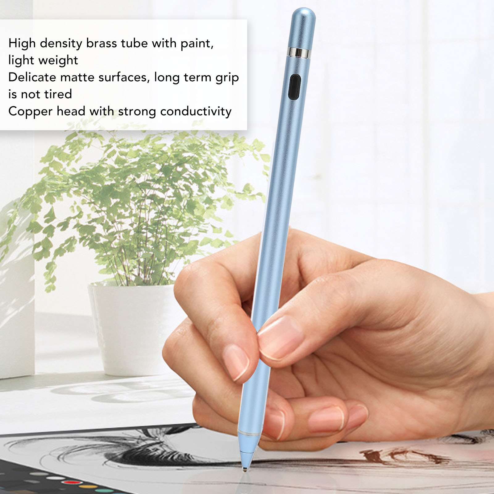 Stylus Pen High Sensitivity Smoother Writing USB Charging Lightweight Frosted CB - Afbeelding 28 van 28