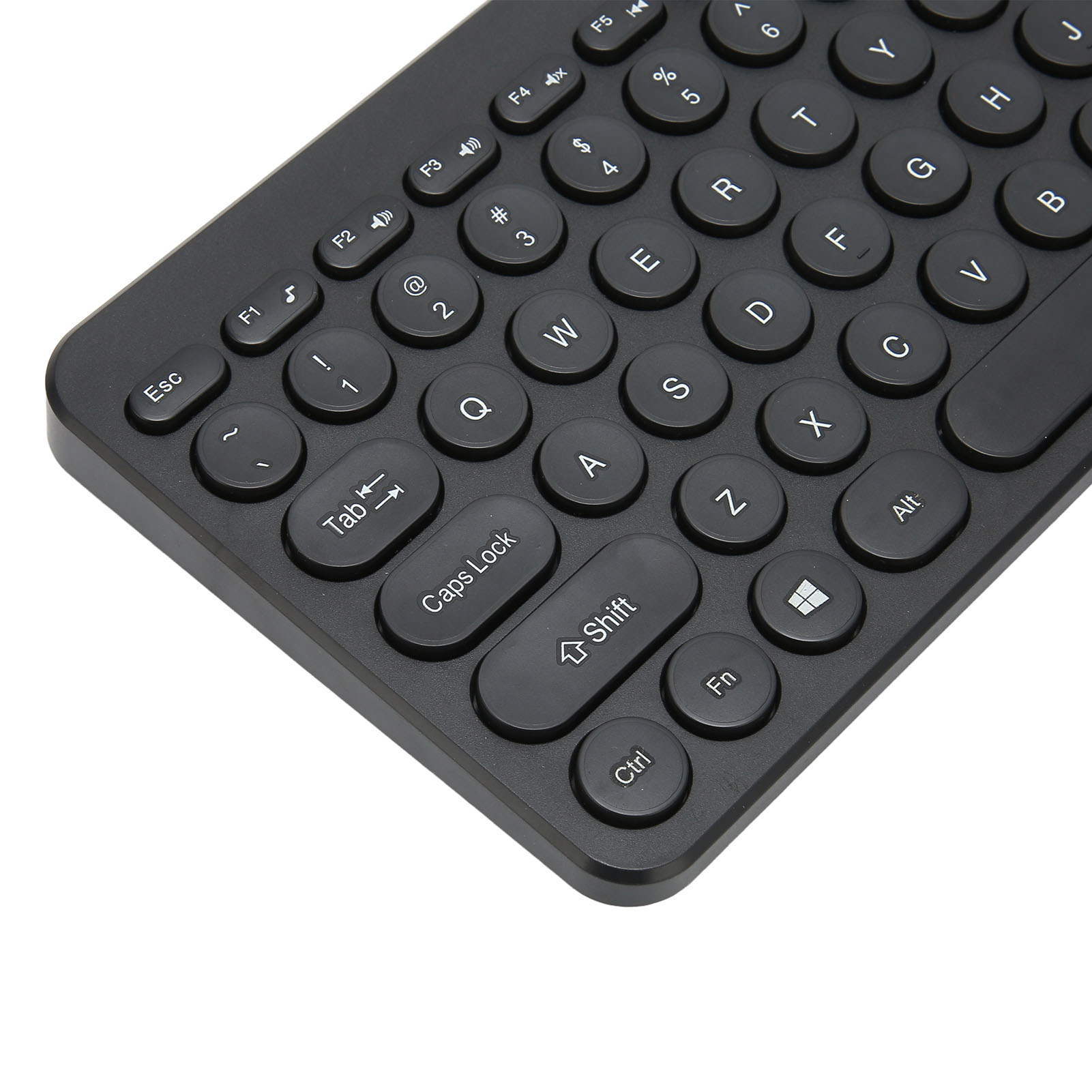 2.4G Wireless Keyboard Mouse Combo 78 Key Retro Round Keycap Mute Buttons Er Hot - Afbeelding 25 van 30