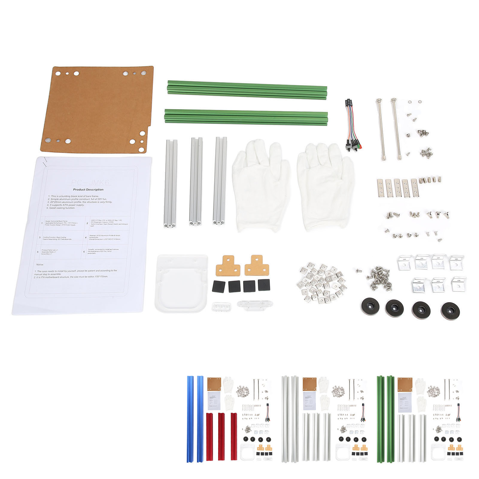 ITX Computer Open Case Bracket Good Heat Dissipation Split Hardware Structur NEW - Imagen 13 de 21