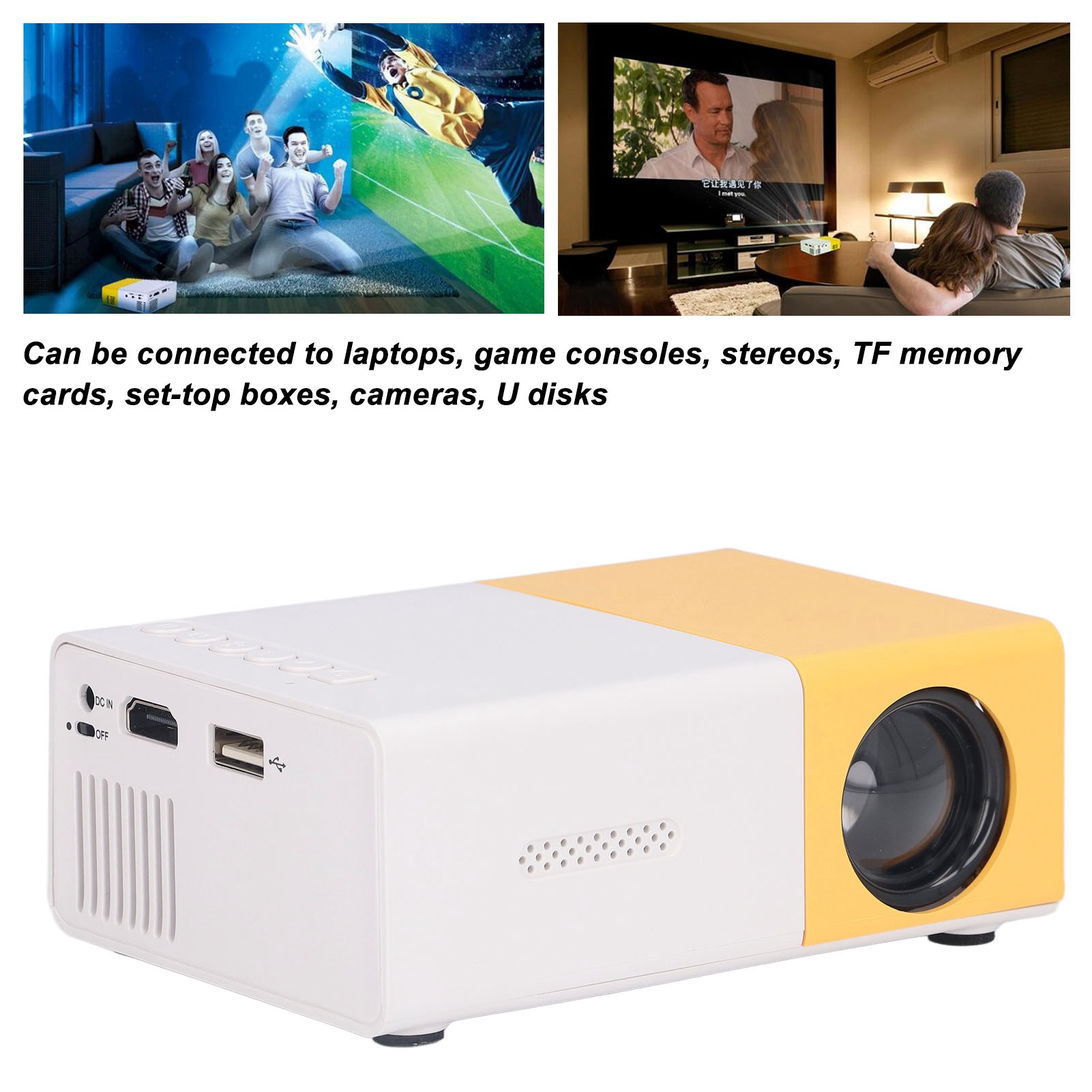Mini Projector Portable Mini 24 To 60in 1920x1080 Resolution Large Screen Pr SD3 - Picture 18 of 24