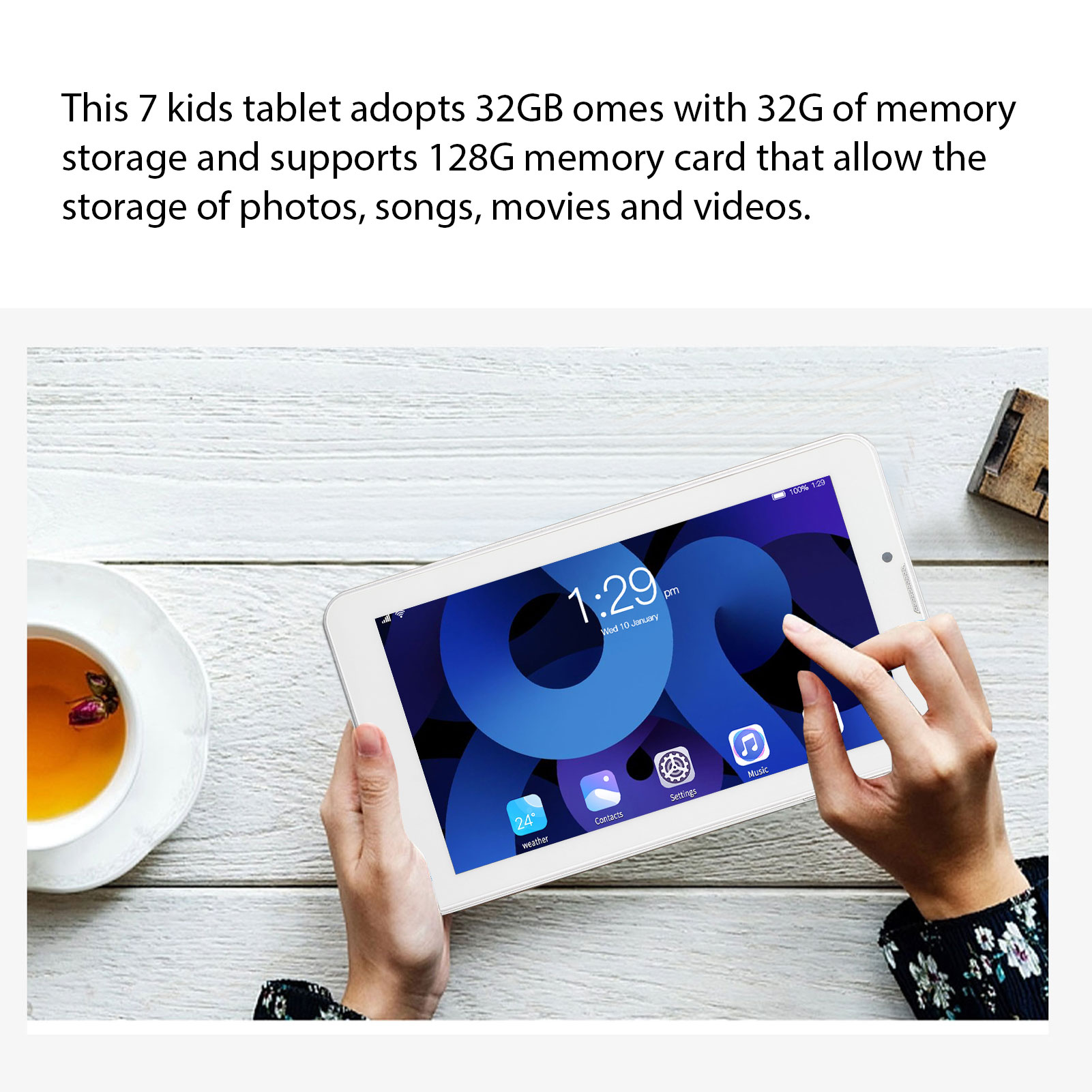 Kids Tablet 7 Inch 32GB Octa Core 1280x800IPS 3500mAh Battery 3G Internet Call - Picture 16 of 21